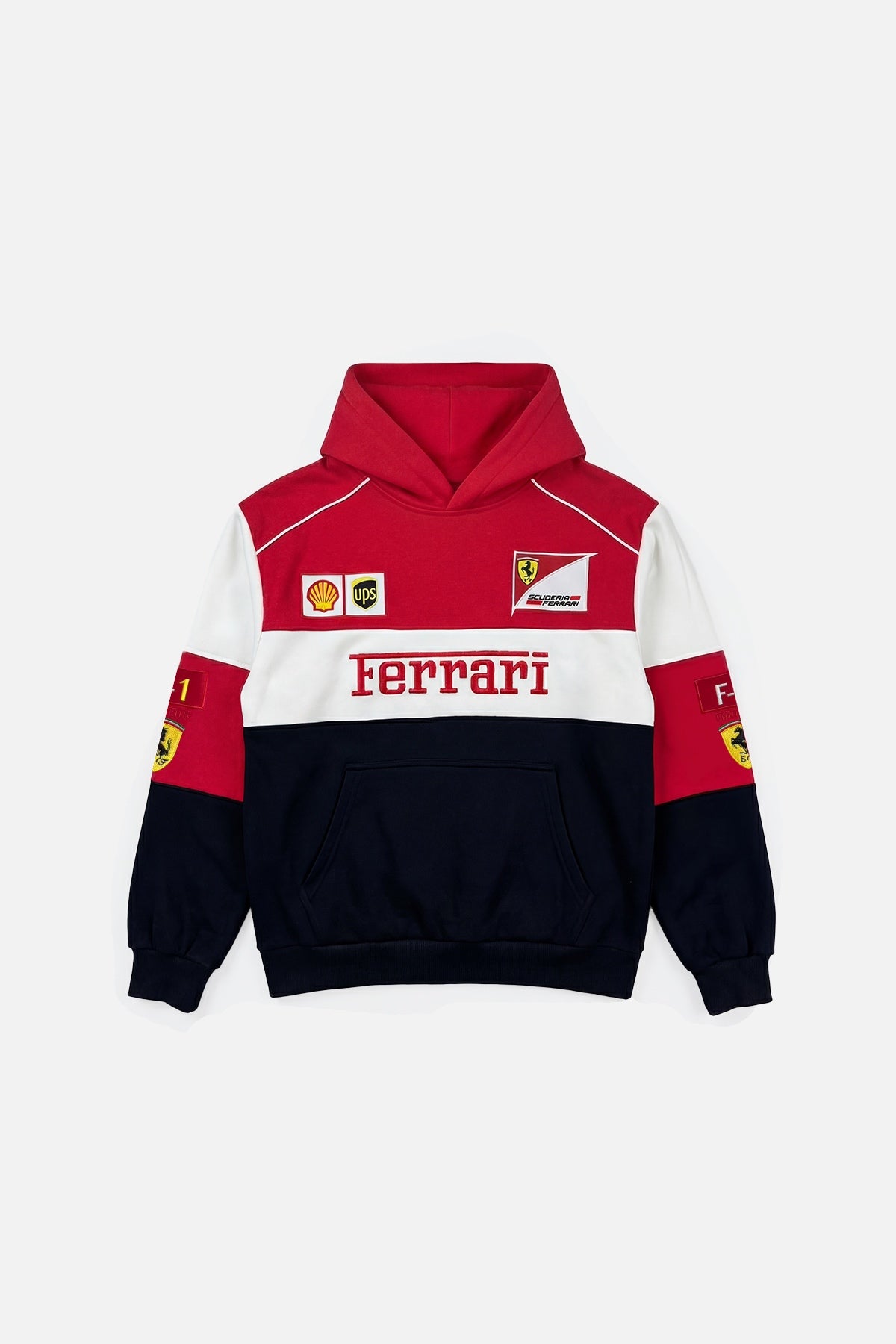 Scuderia Ferrari Vintage Hoodie – Tricolor