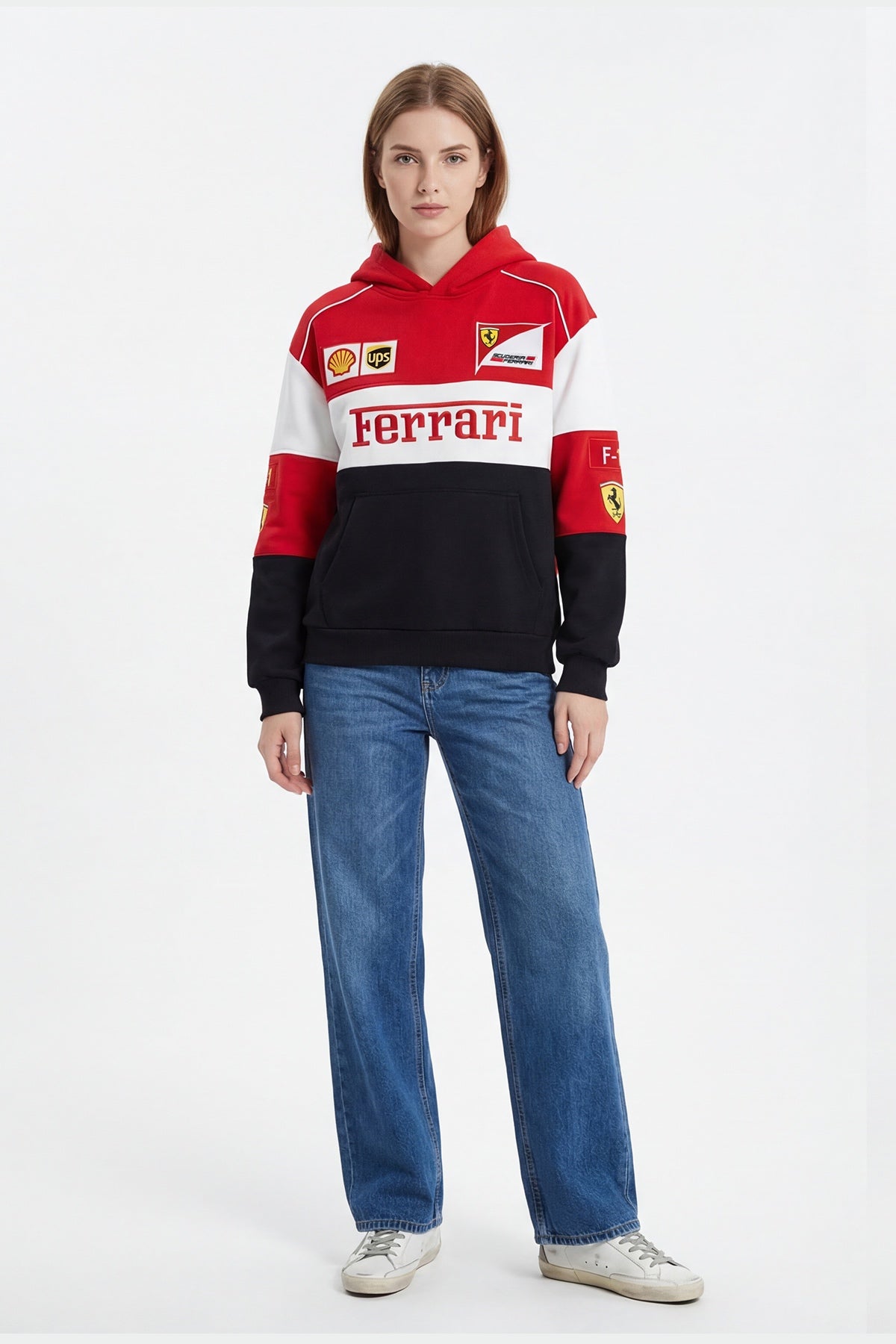Scuderia Ferrari Vintage Hoodie – Tricolor