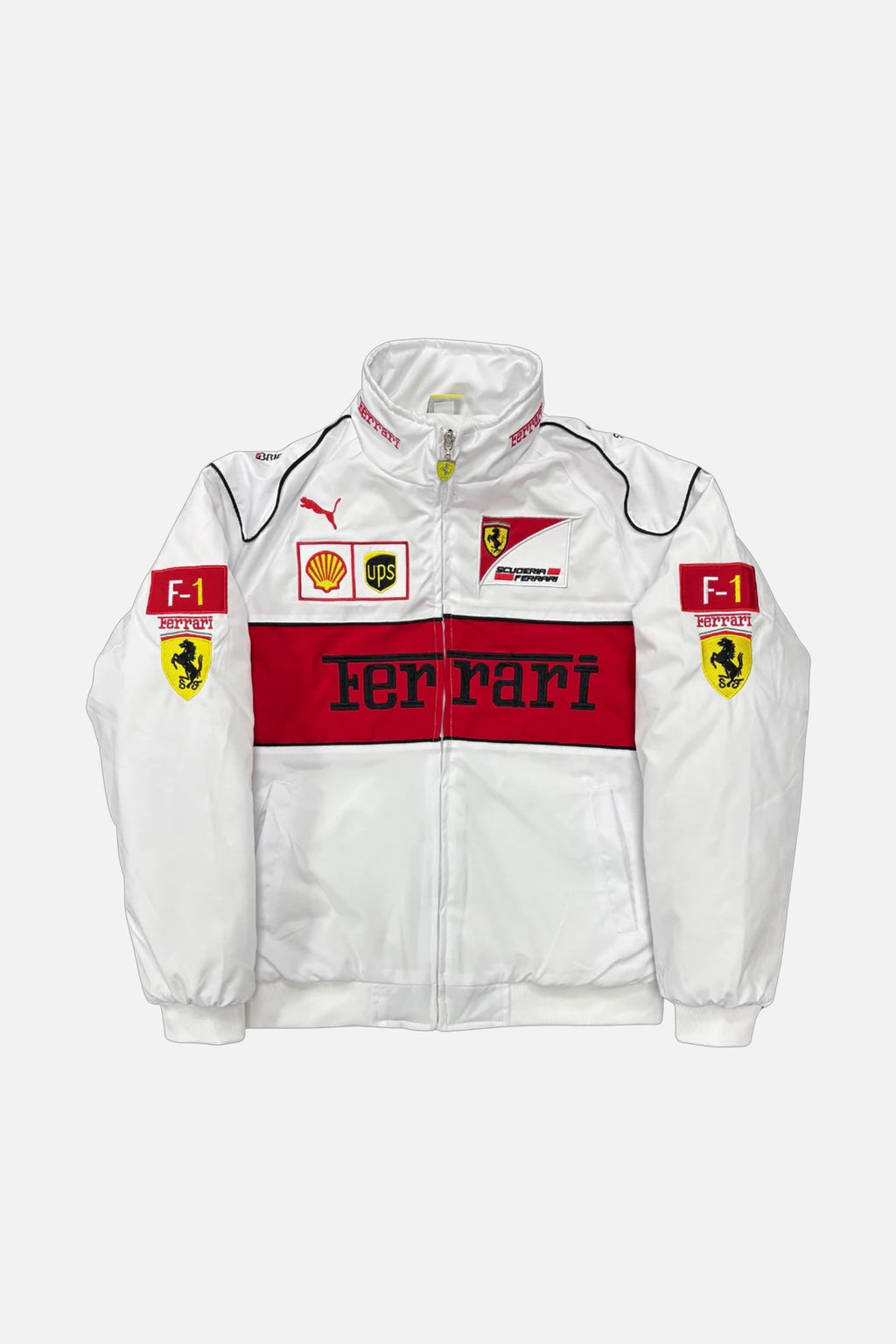 Scuderia Ferrari Vintage Jacket – White & Red