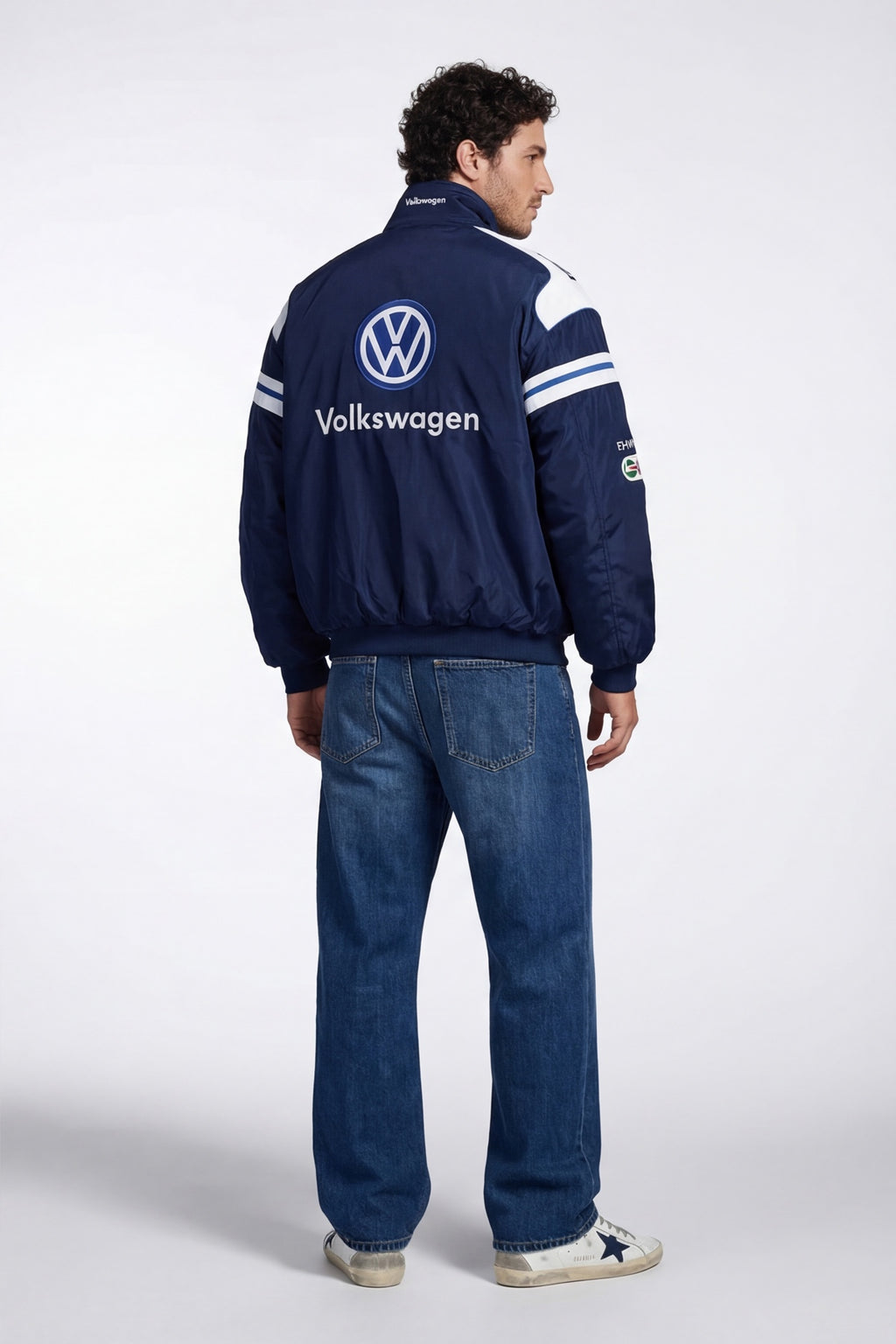 Volkswagen Motorsport Vintage Jacket – Navy Blue & White