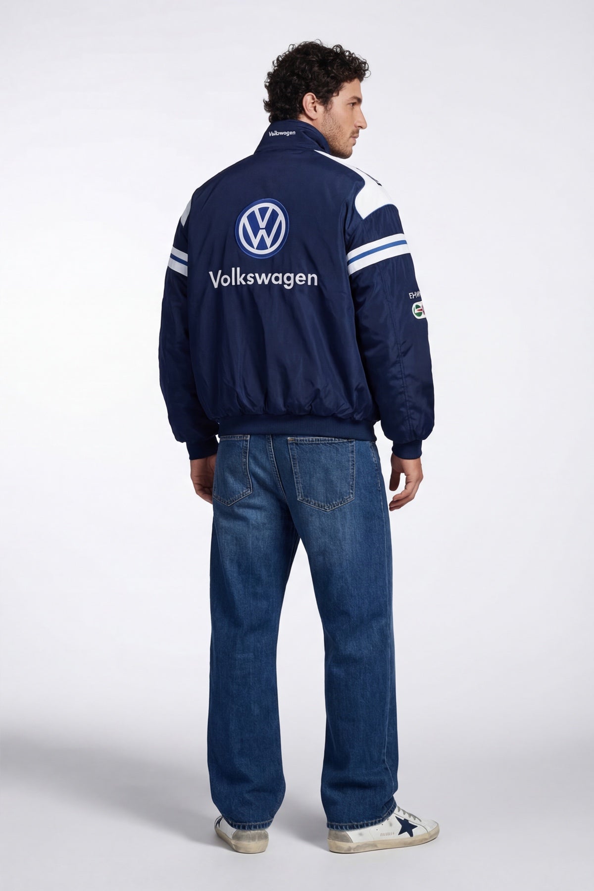 Volkswagen Motorsport Vintage Jacket – Navy Blue & White