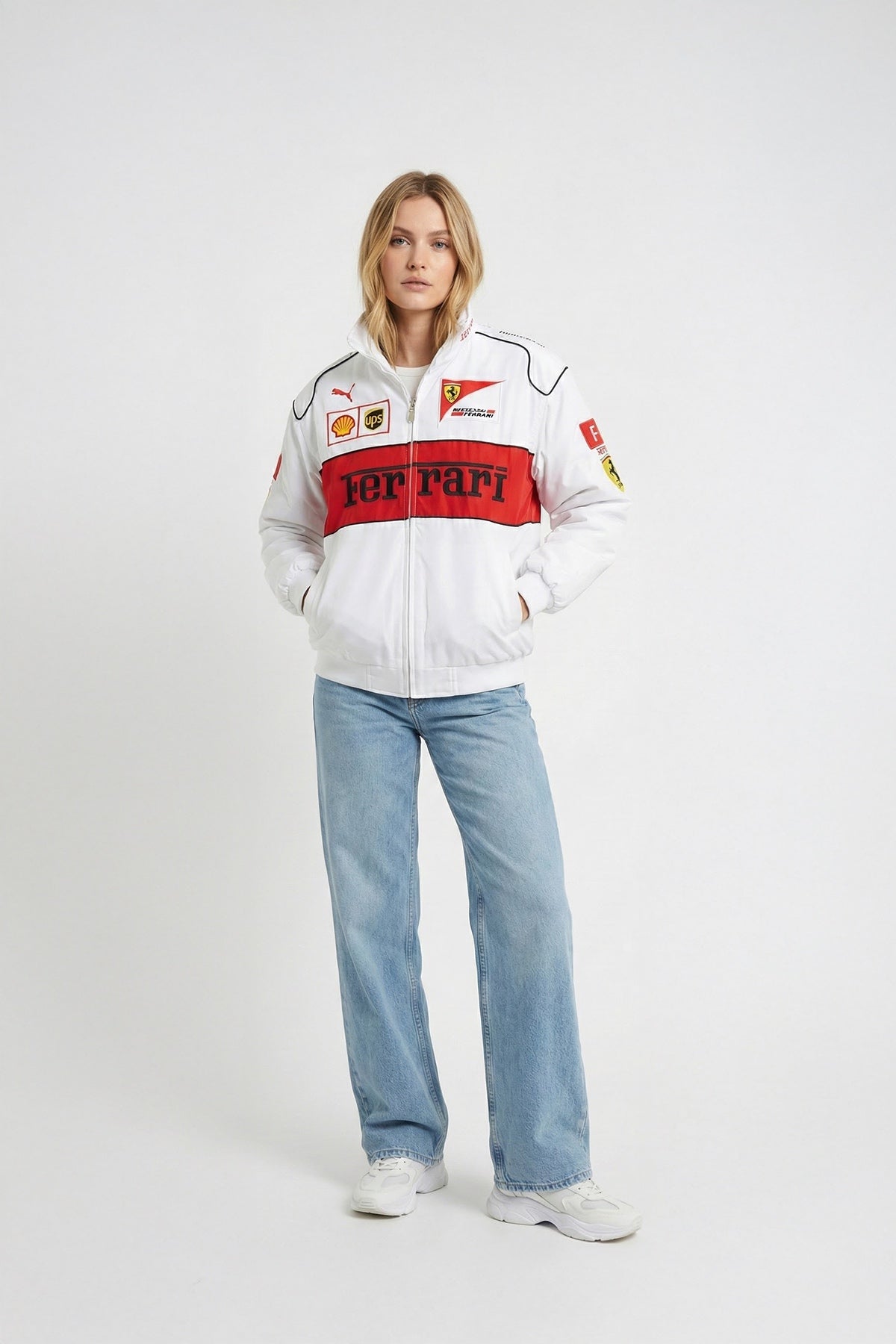 Scuderia Ferrari Vintage Jacket – White & Red