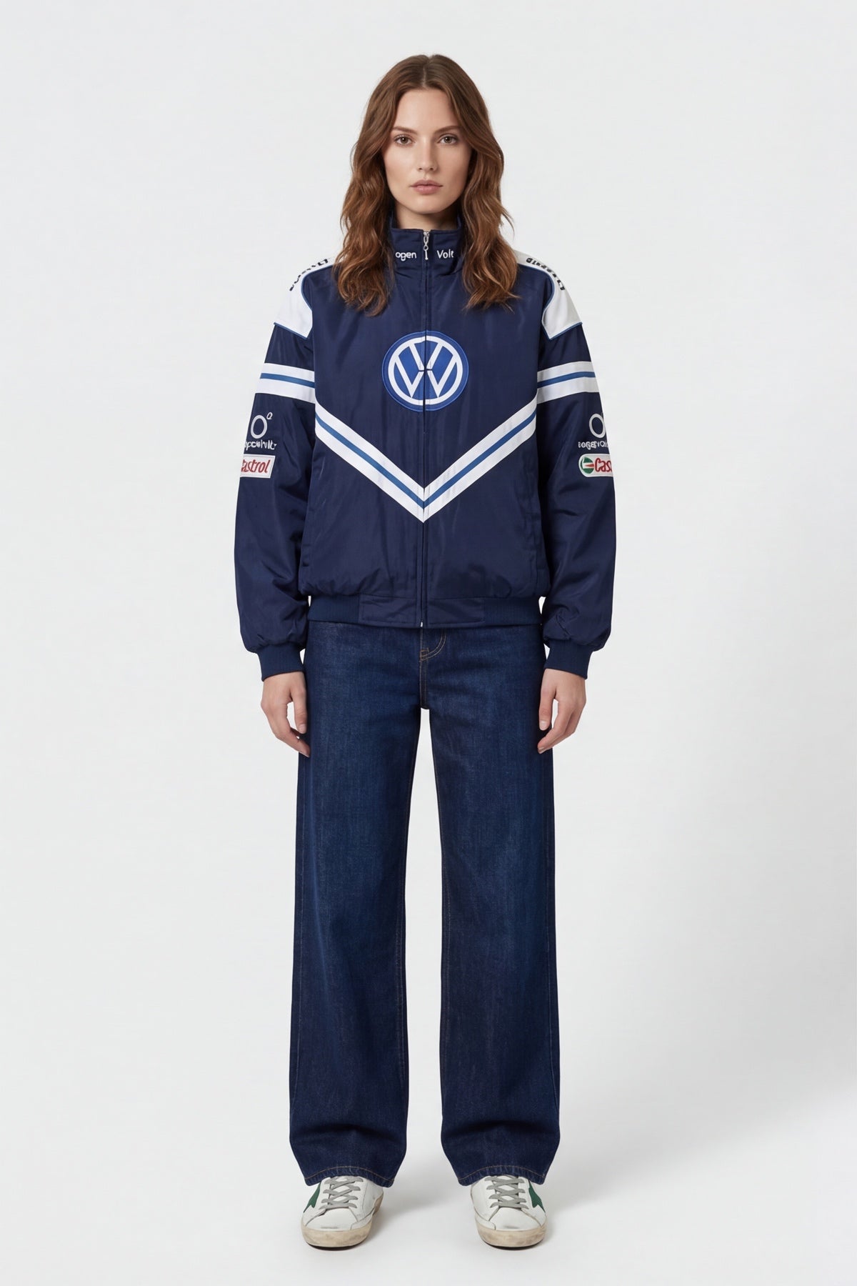 Volkswagen Motorsport Vintage Jacket – Navy Blue & White