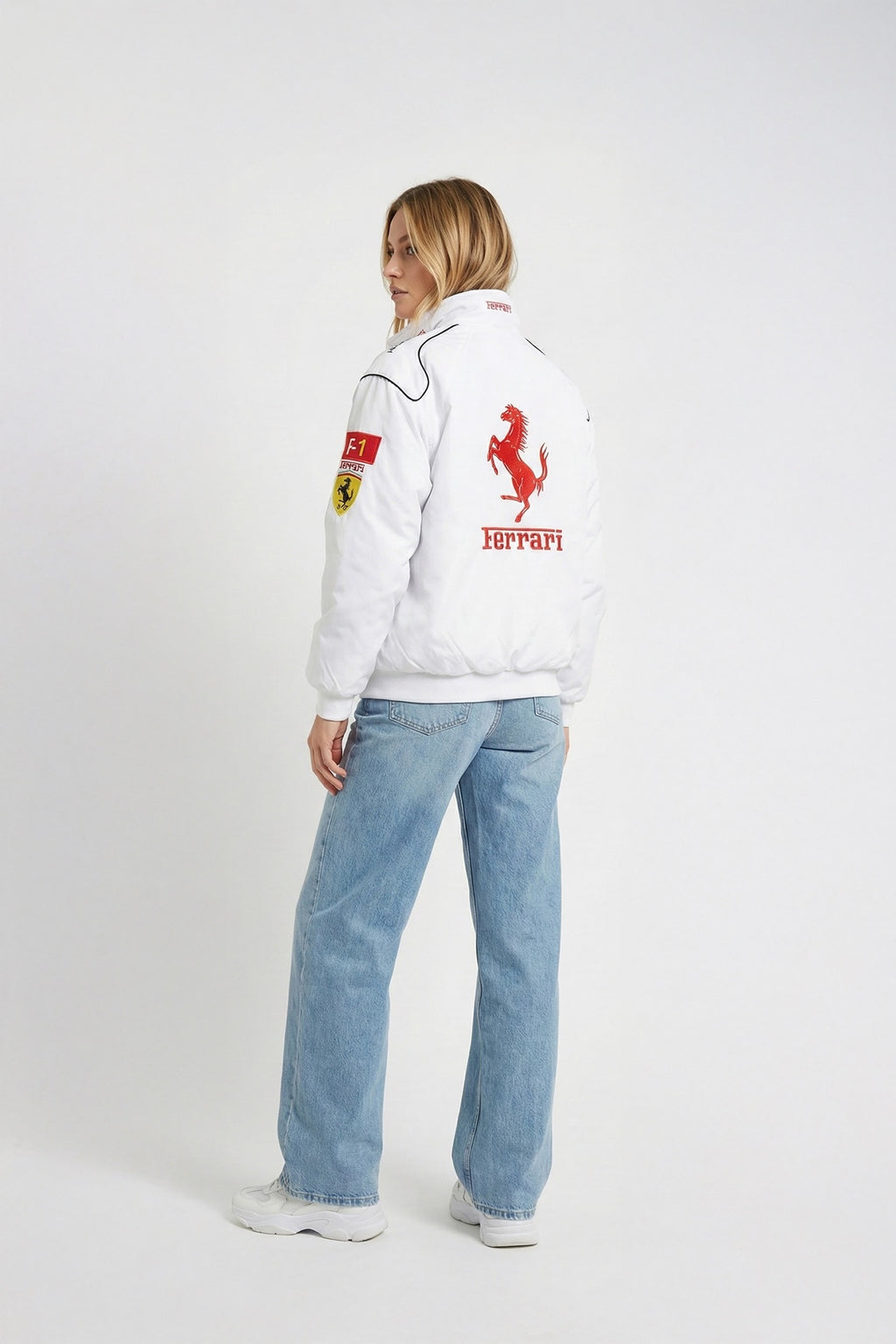Scuderia Ferrari Vintage Jacket – White & Red
