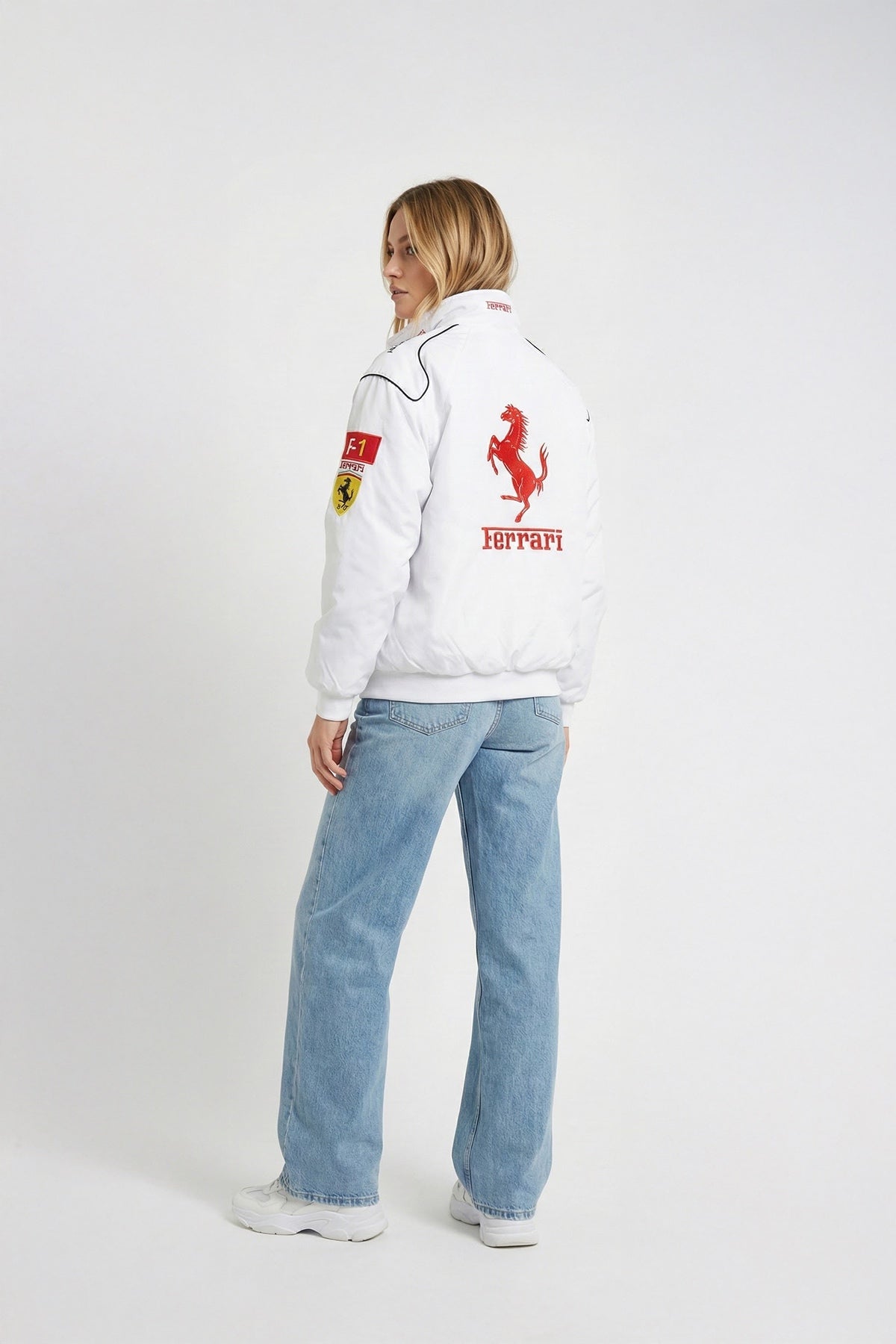 Scuderia Ferrari Vintage Jacket – White & Red