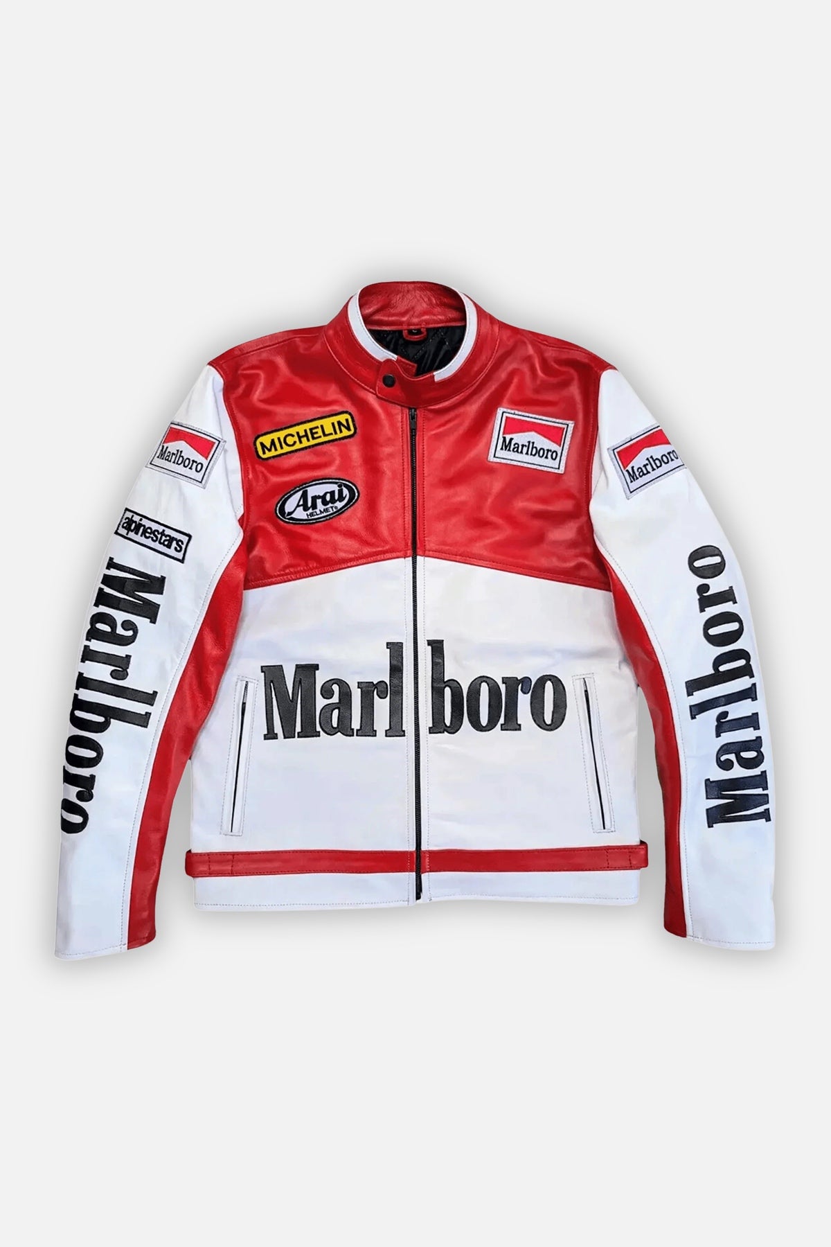 Marlboro Vintage Leather Jacket – Red & White