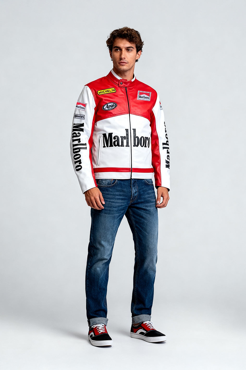 Marlboro Vintage Leather Jacket – Red & White