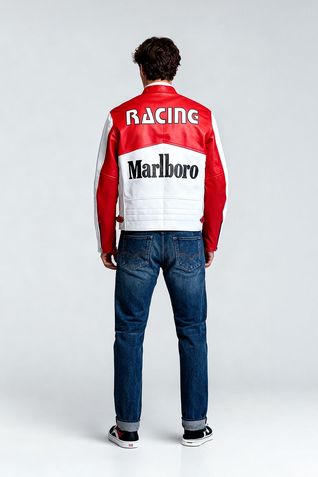 Marlboro Vintage Leather Jacket – Red & White