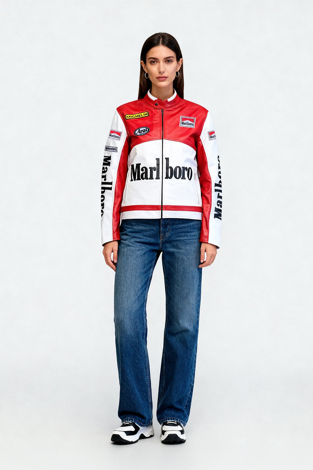 Marlboro Vintage Leather Jacket – Red & White