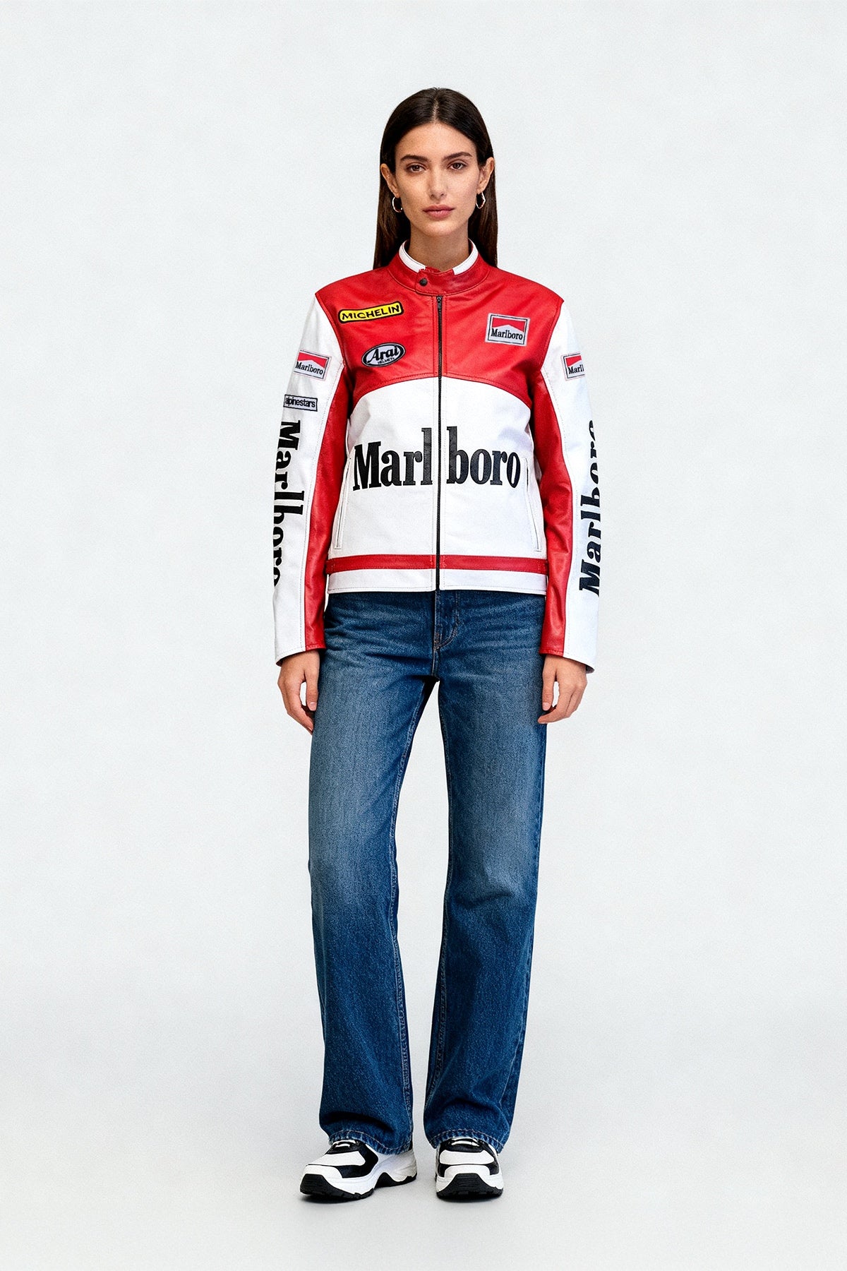 Marlboro Vintage Leather Jacket – Red & White
