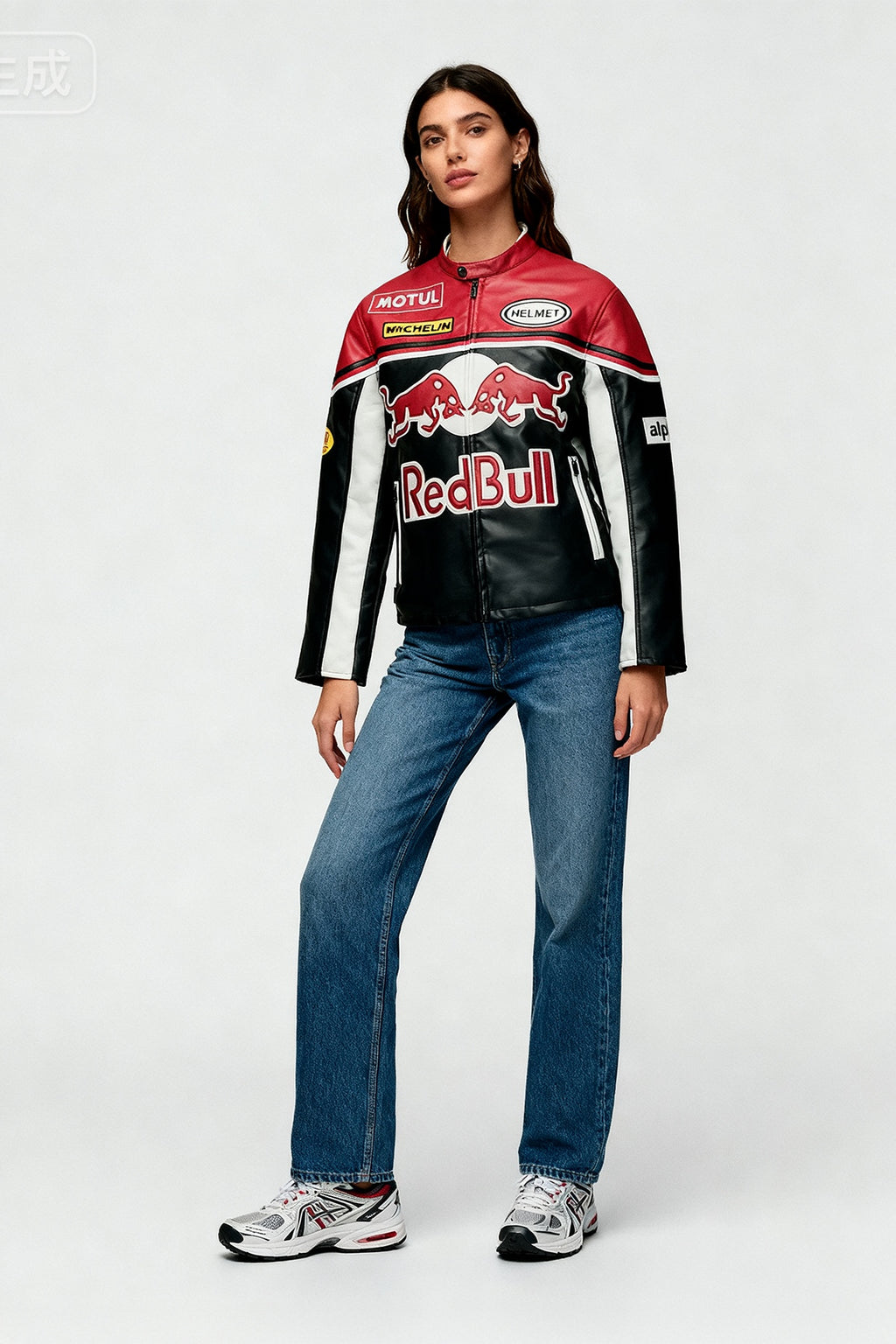 Red Bull Vintage Leather Jacket – Black & Red