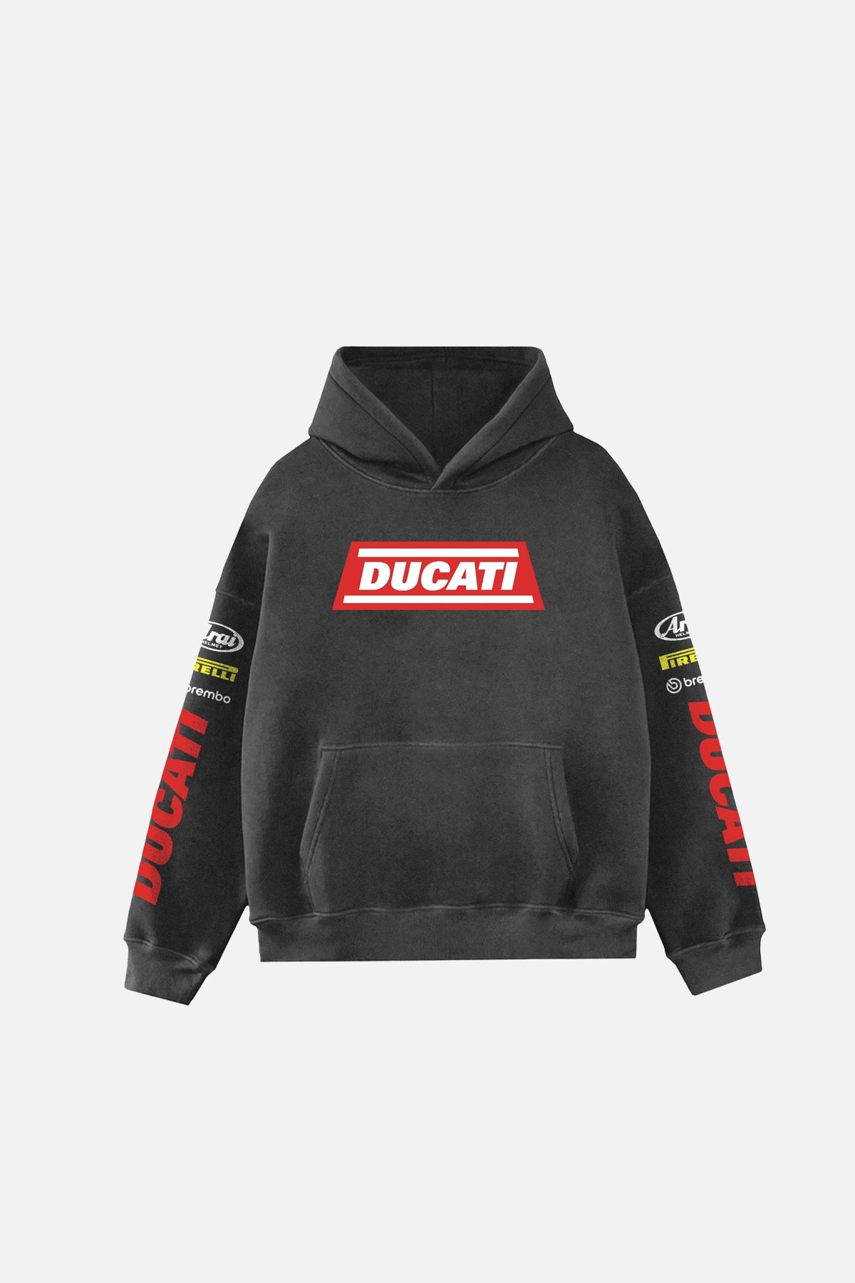 Ducati Corse Vintage Hoodie – Red Stripe