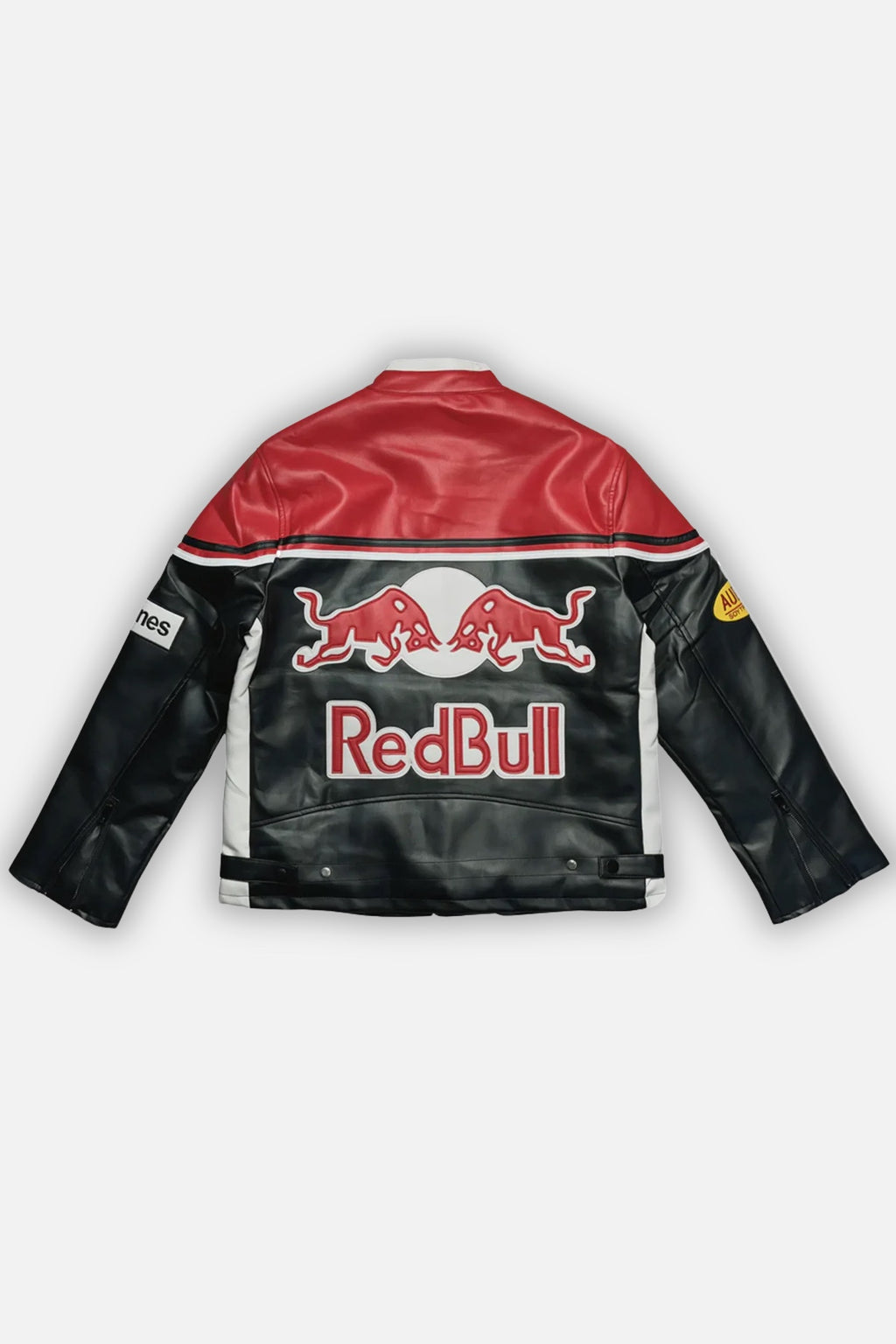 Red Bull Vintage Leather Jacket – Black & Red