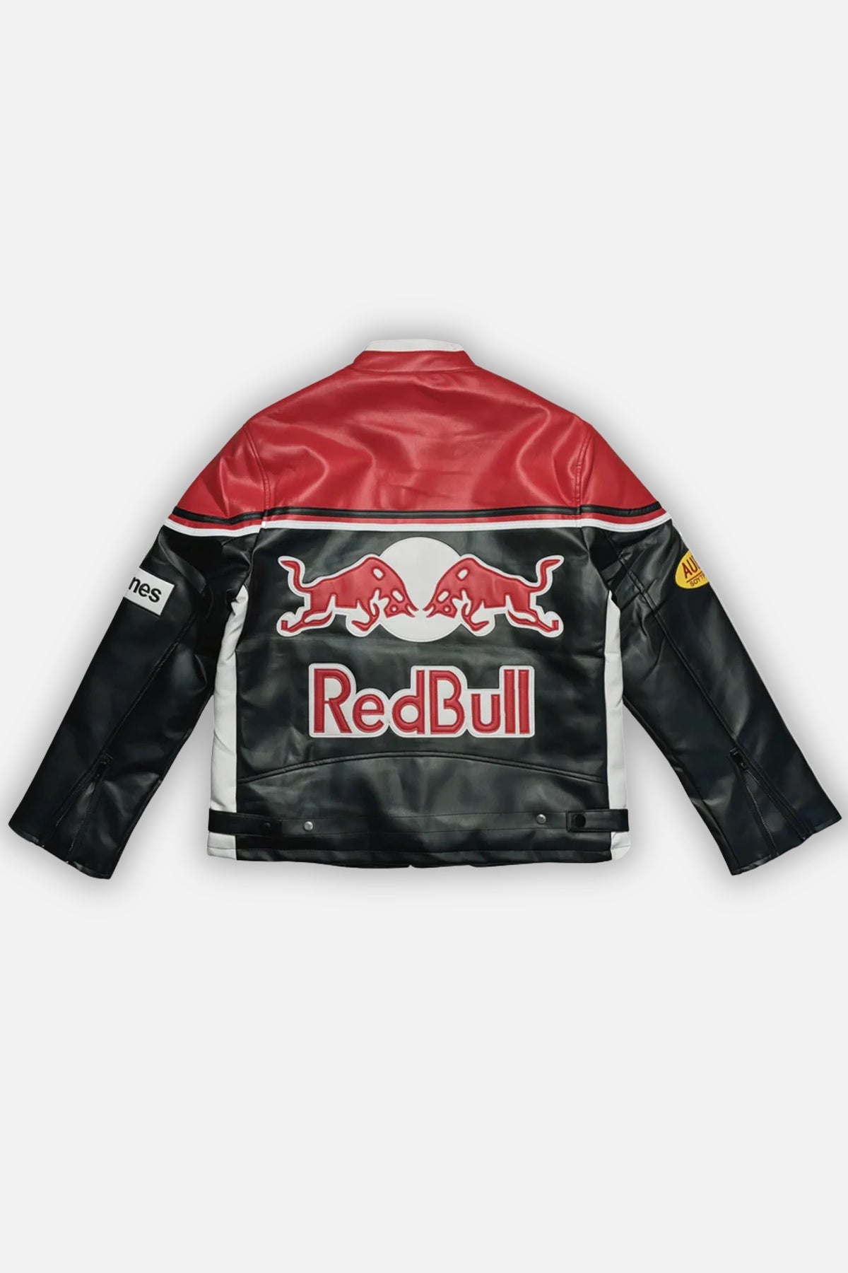 Red Bull Vintage Leather Jacket – Black & Red