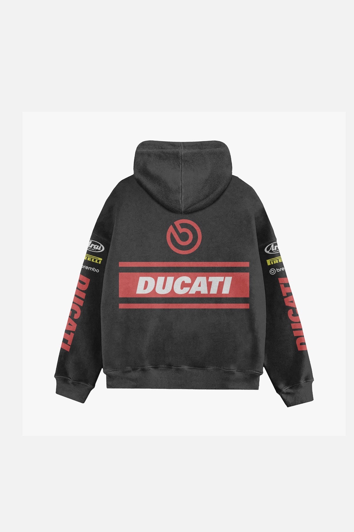 Ducati Corse Vintage Hoodie – Red Stripe