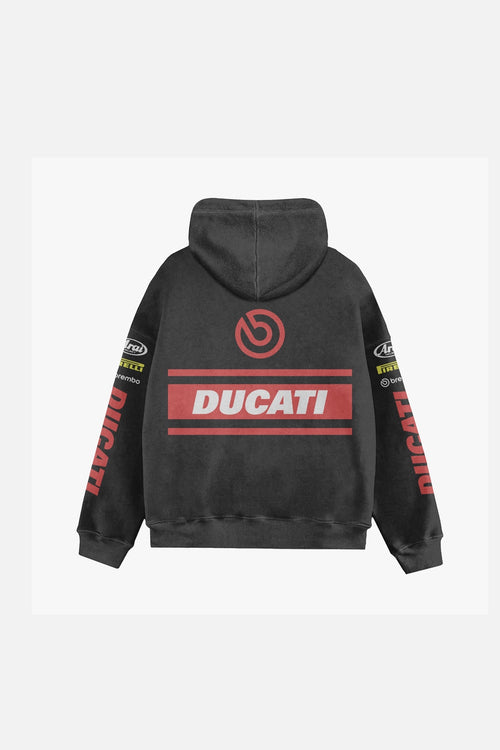 Ducati Corse Vintage Hoodie – Red Stripe