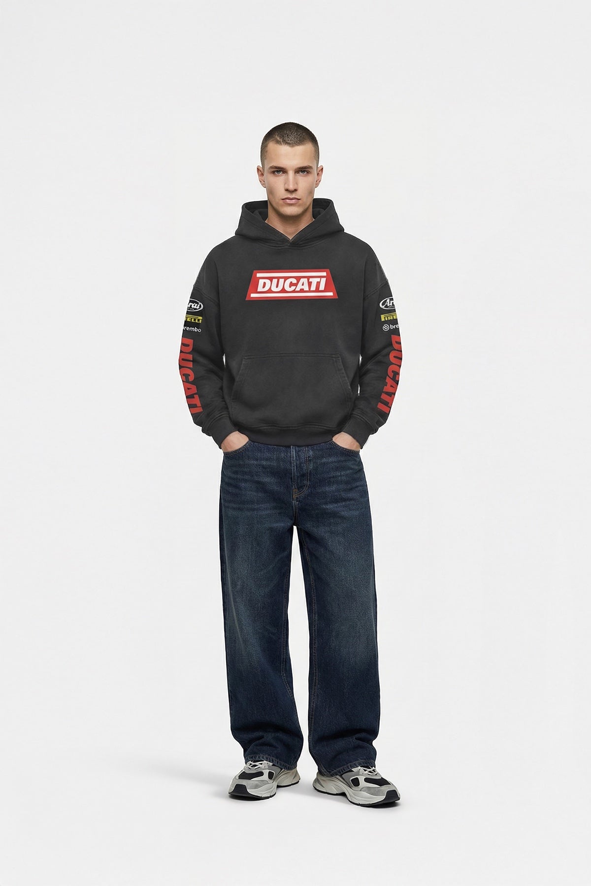 Ducati Corse Vintage Hoodie – Red Stripe