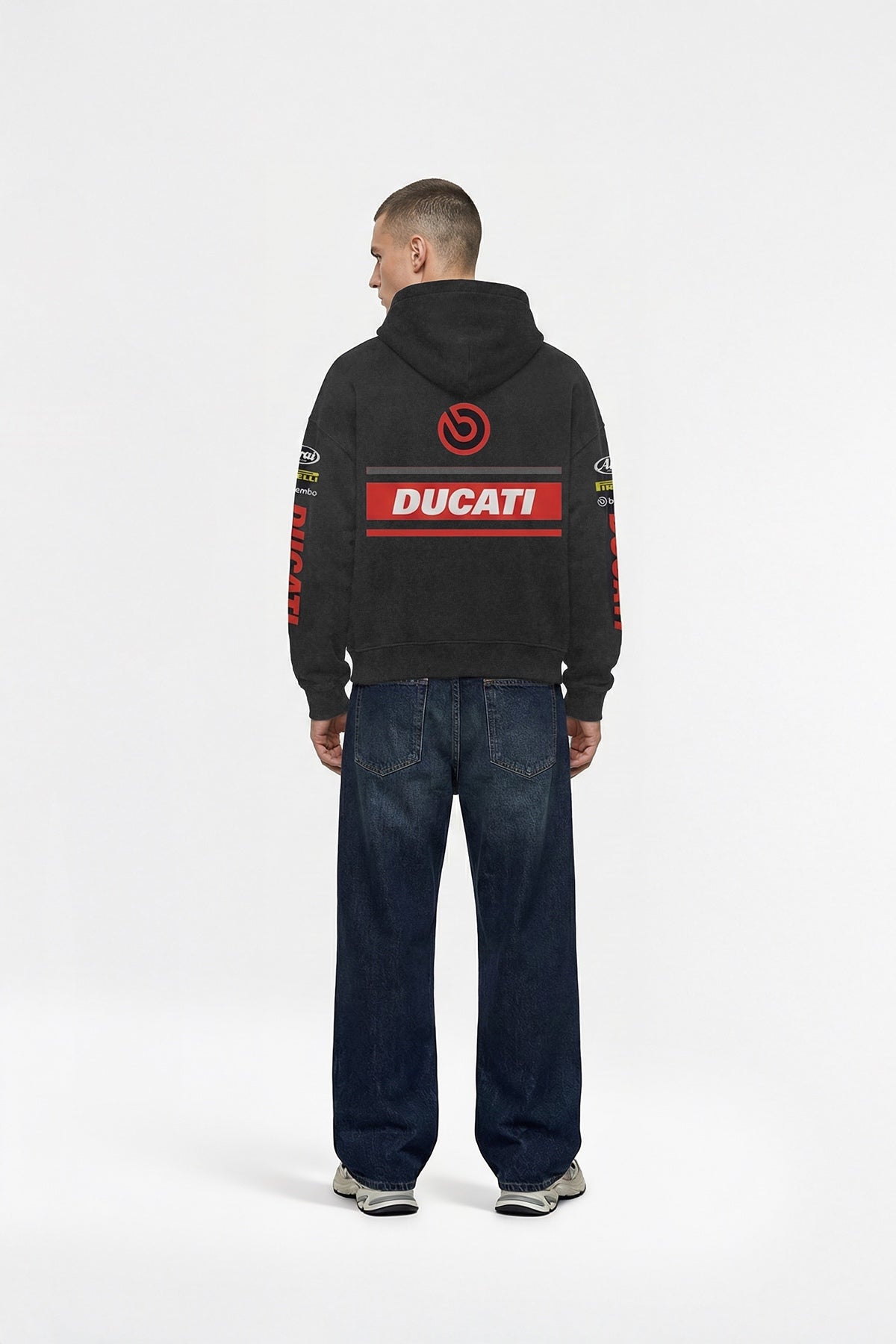 Ducati Corse Vintage Hoodie – Red Stripe