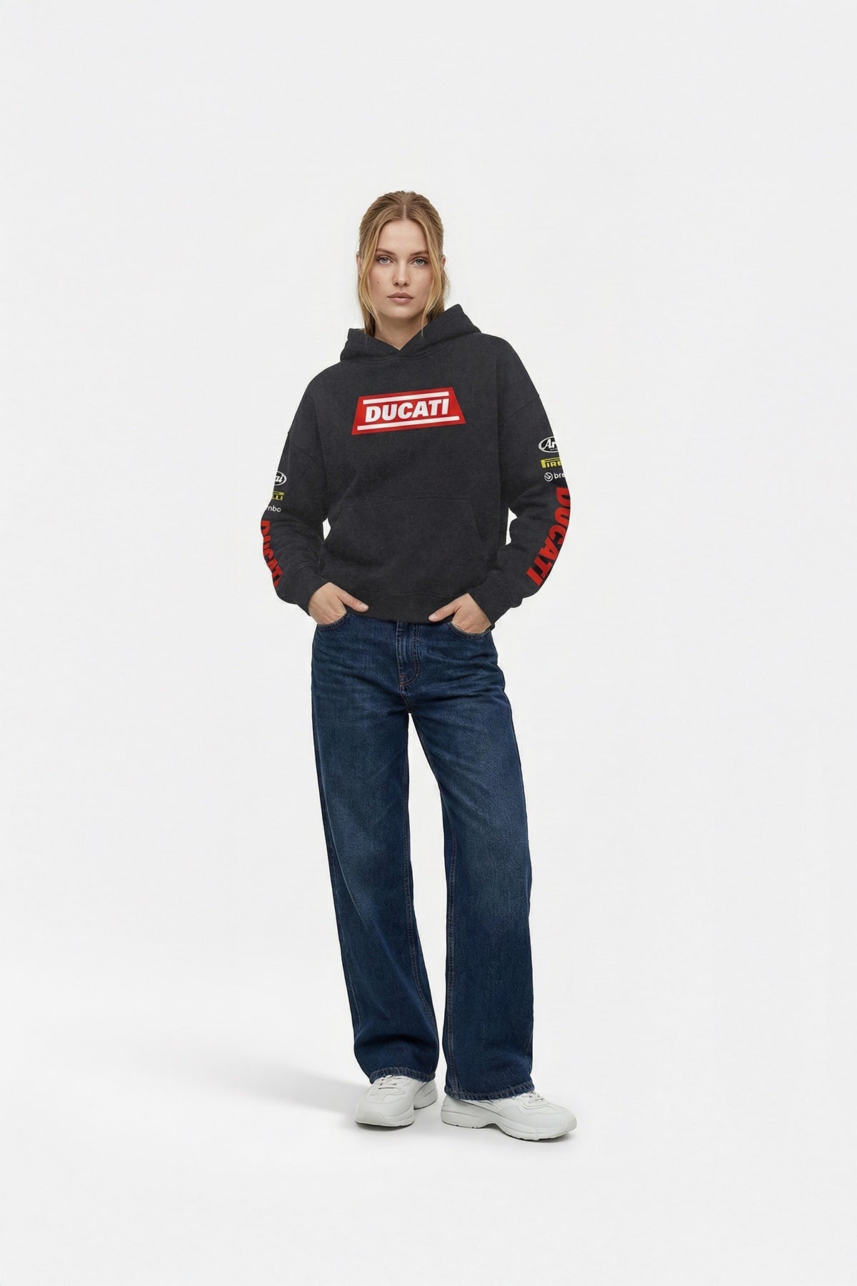 Ducati Corse Vintage Hoodie – Red Stripe