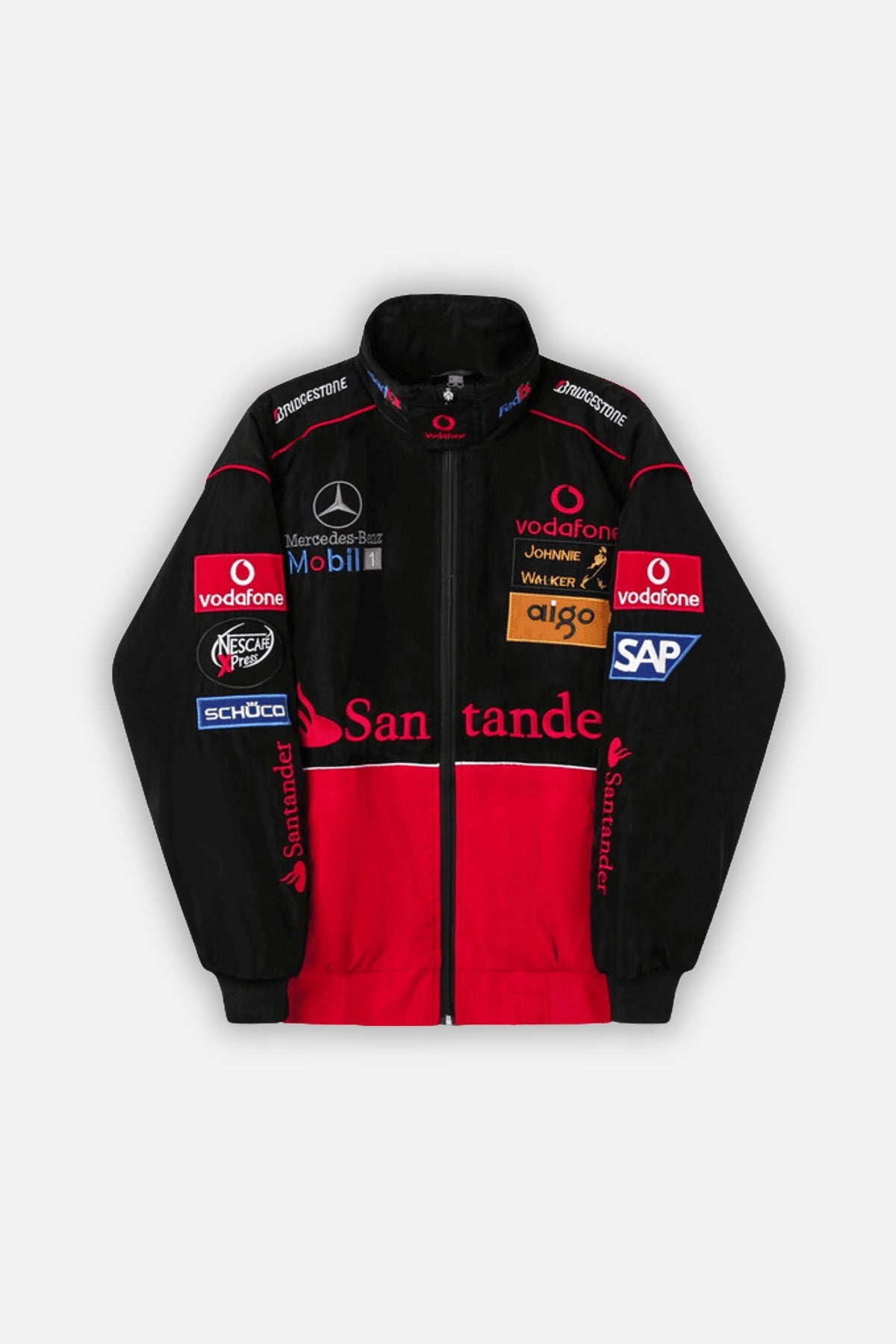 McLaren Mercedes Vintage Jacket – Black & Red