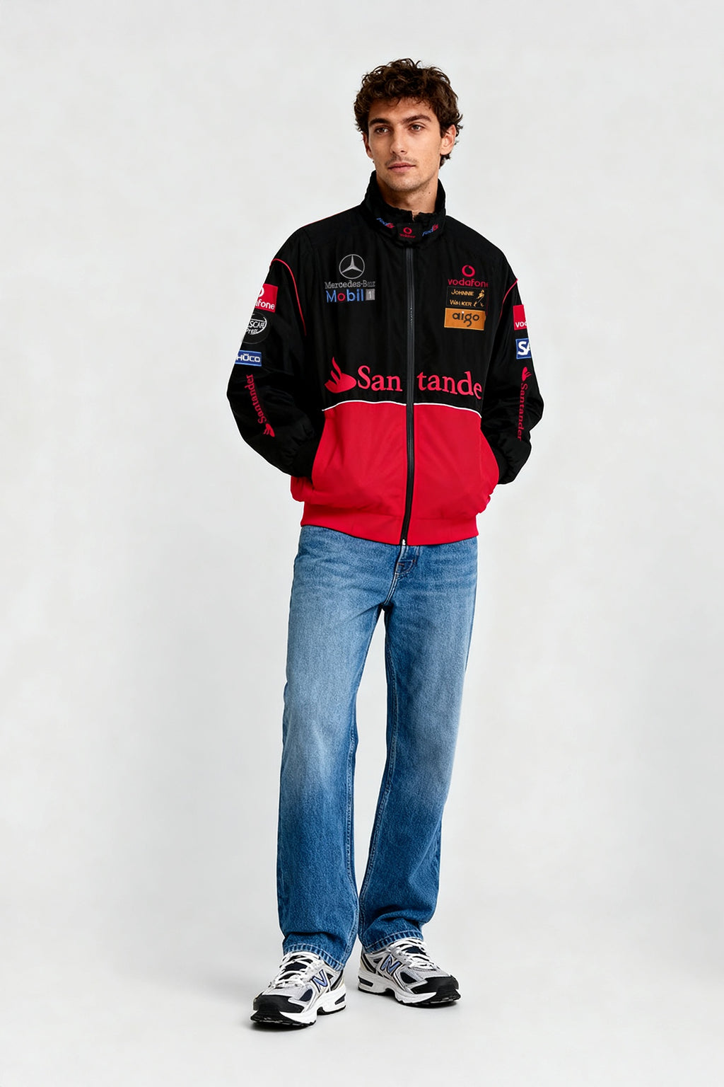 McLaren Mercedes Vintage Jacket – Black & Red
