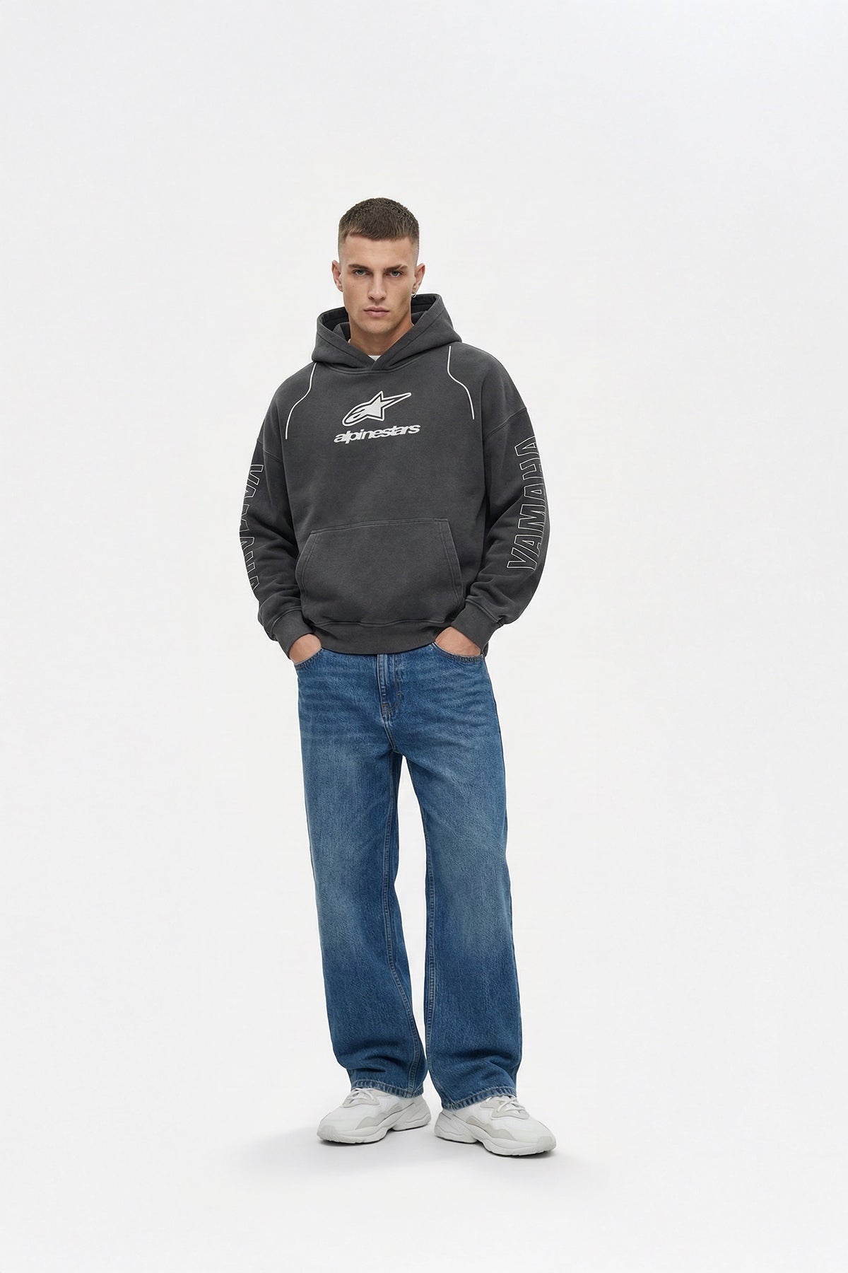 Yamaha x Alpinestars Vintage Hoodie – Black