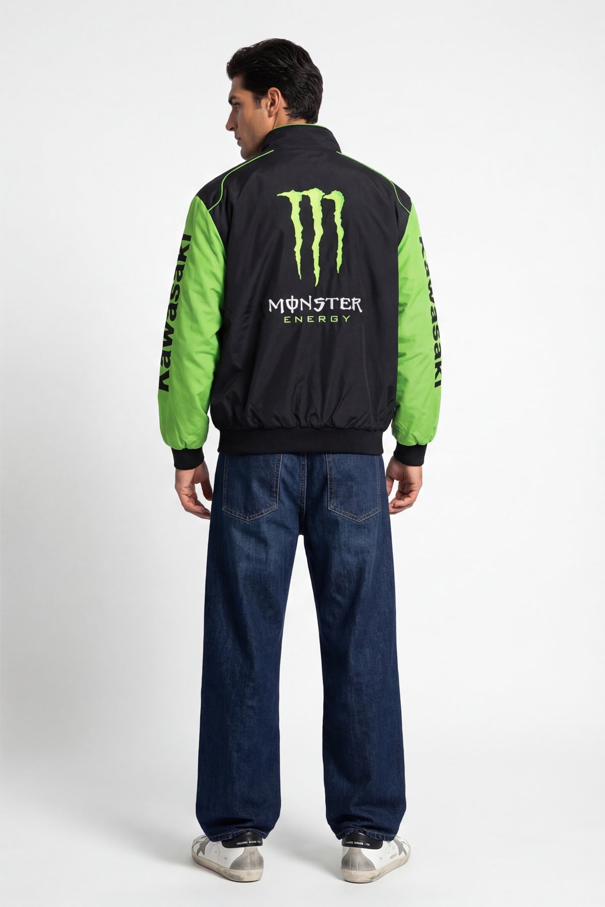 Monster Energy Kawasaki Vintage Jacket – Black & Green
