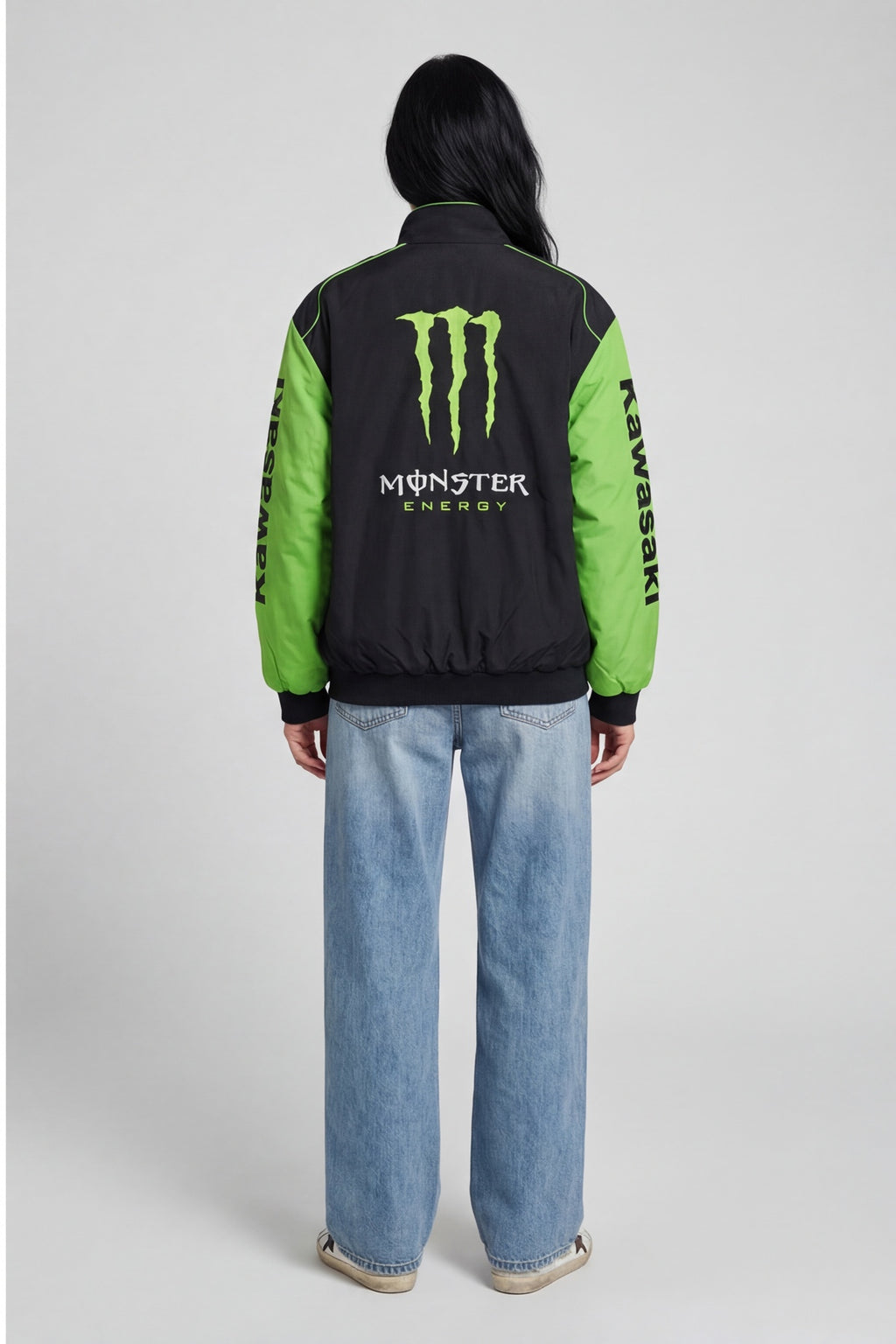 Monster Energy Kawasaki Vintage Jacket – Black & Green