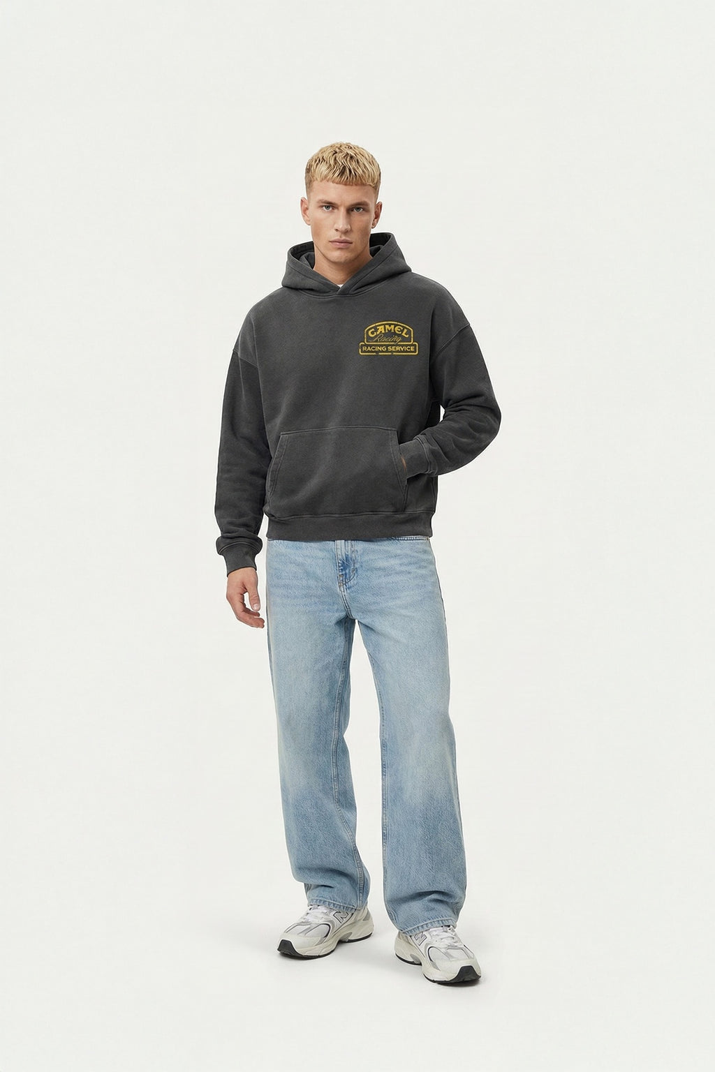 Camel Service Vintage Hoodie – Black