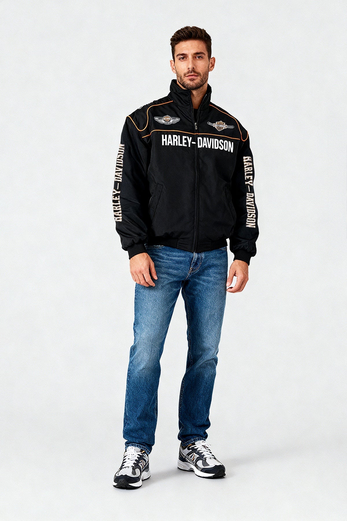 Harley-Davidson 100th Anniversary Vintage Jacket – Black & Orange