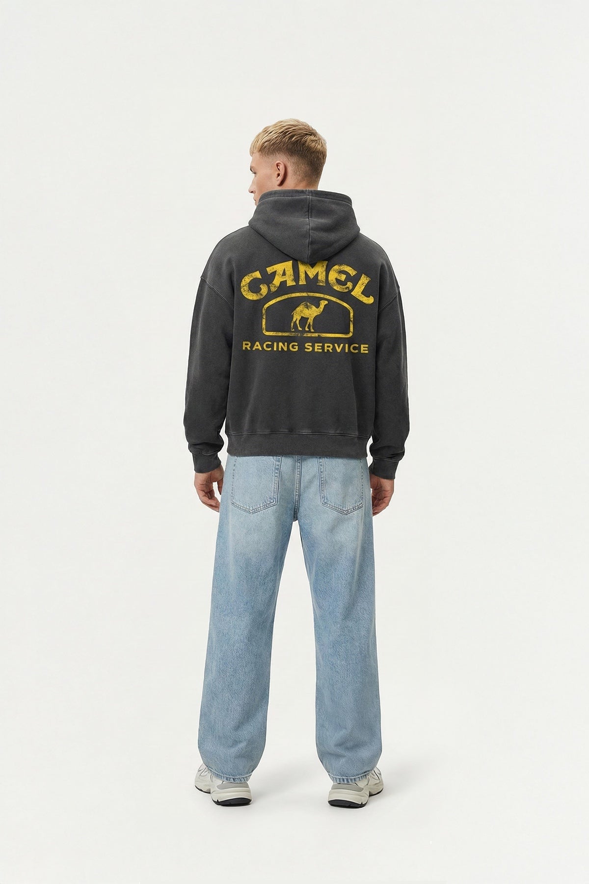 Camel Service Vintage Hoodie – Black