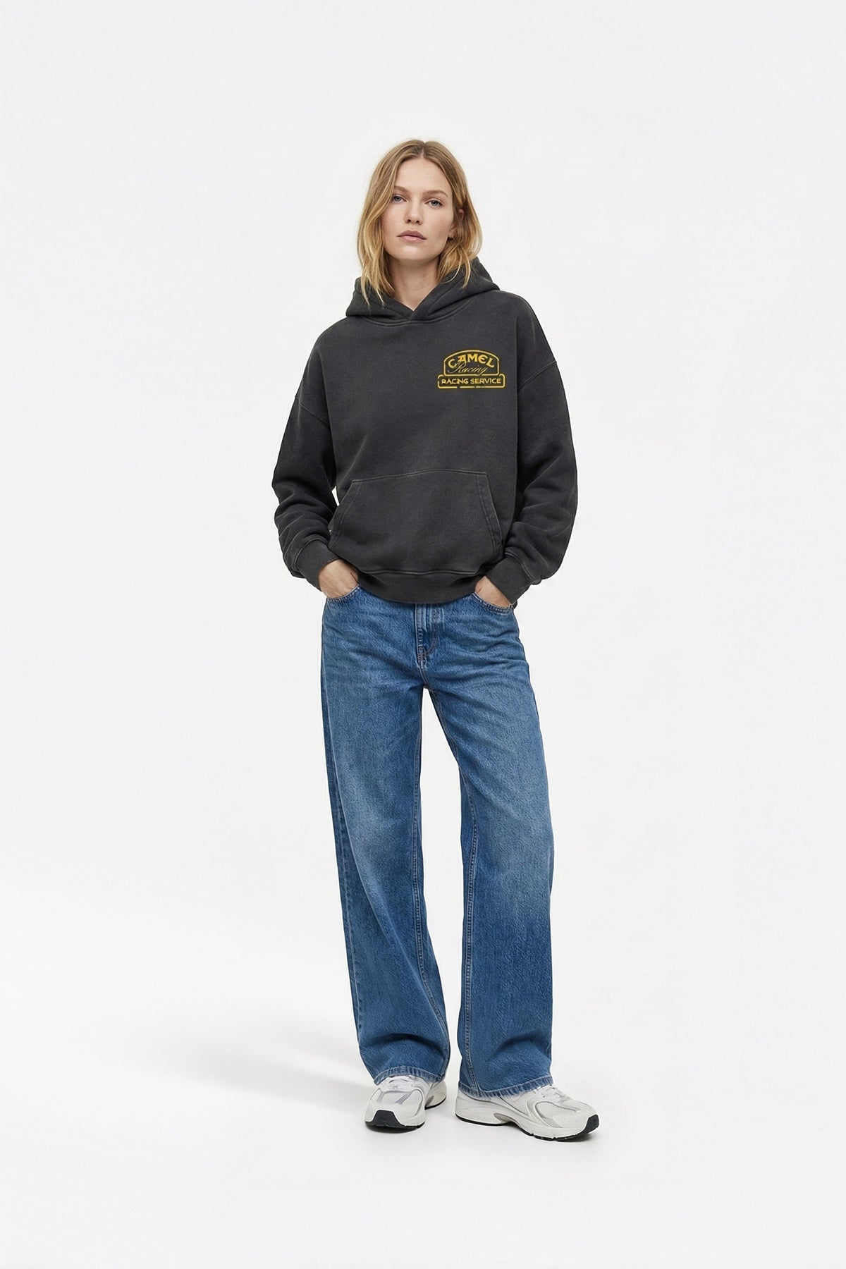 Camel Service Vintage Hoodie – Black