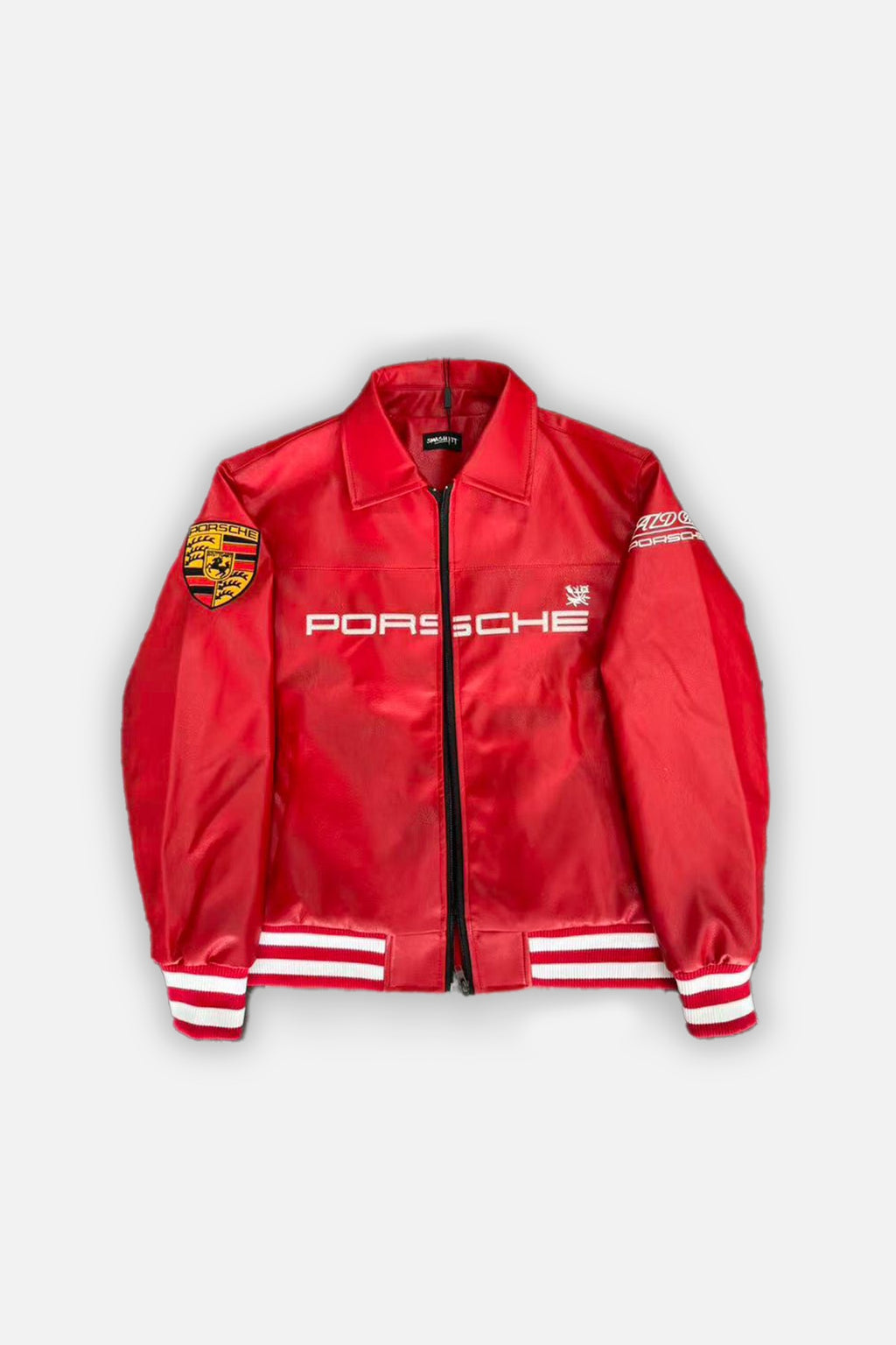 Porsche Vintage Leather Jacket – Red & White