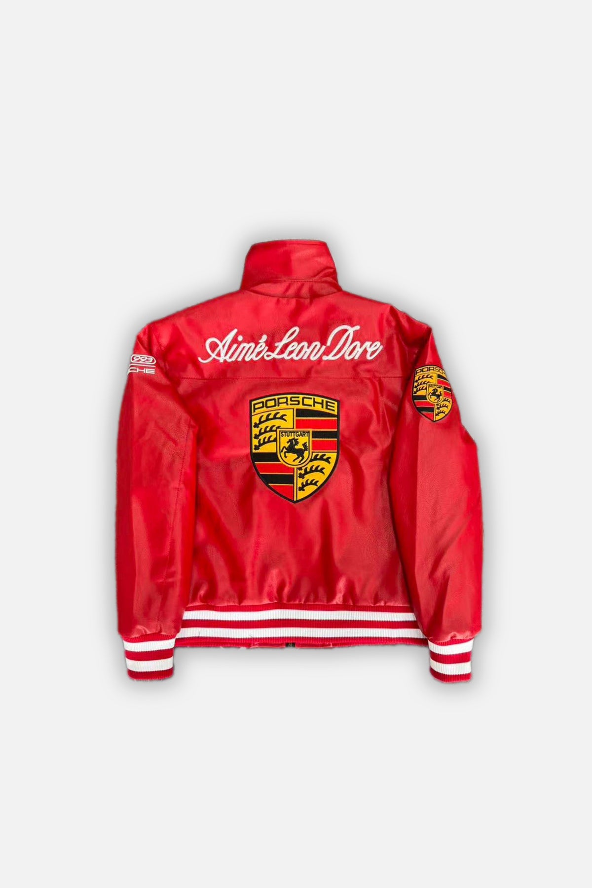 Porsche Vintage Leather Jacket – Red & White