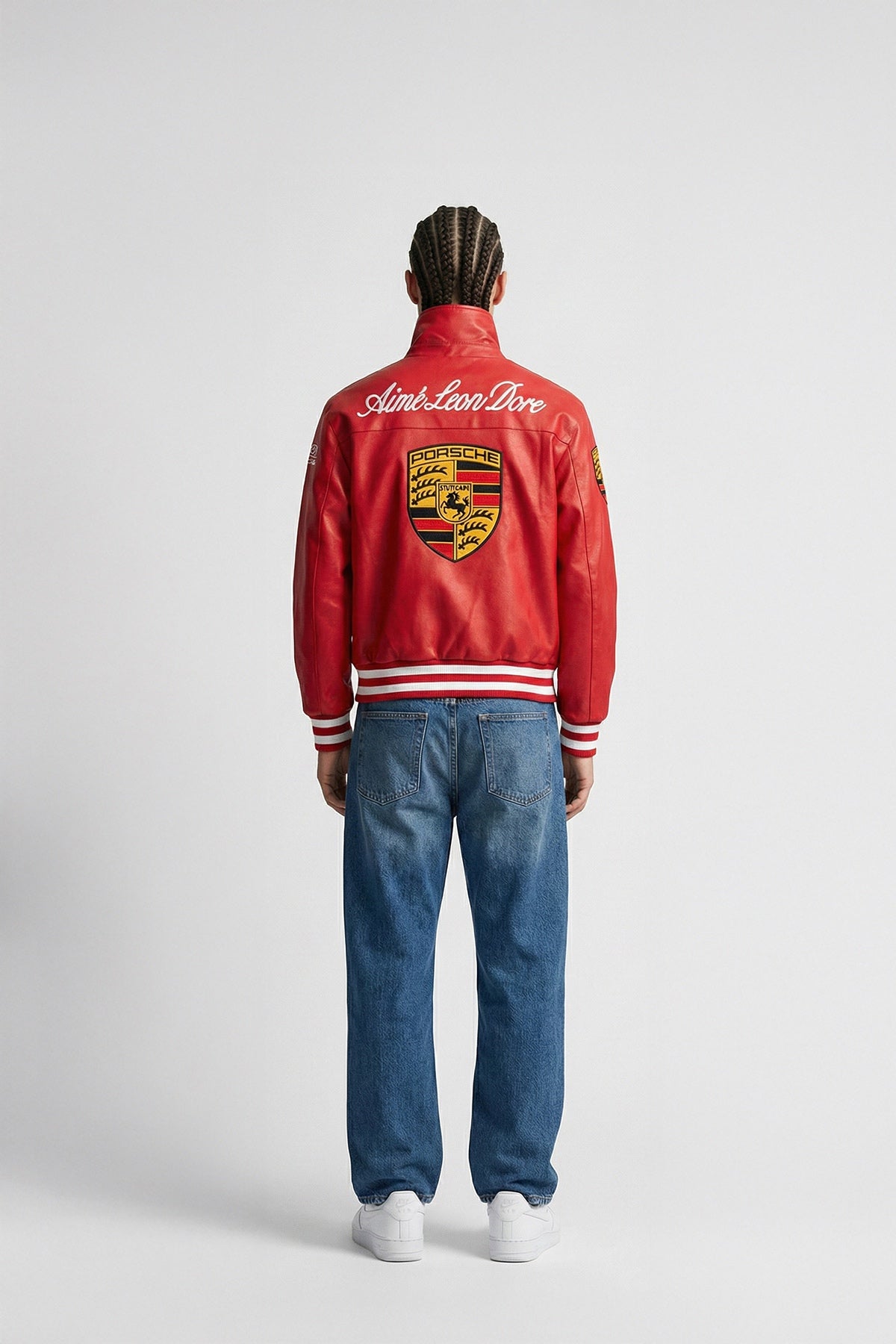 Porsche Vintage Leather Jacket – Red & White