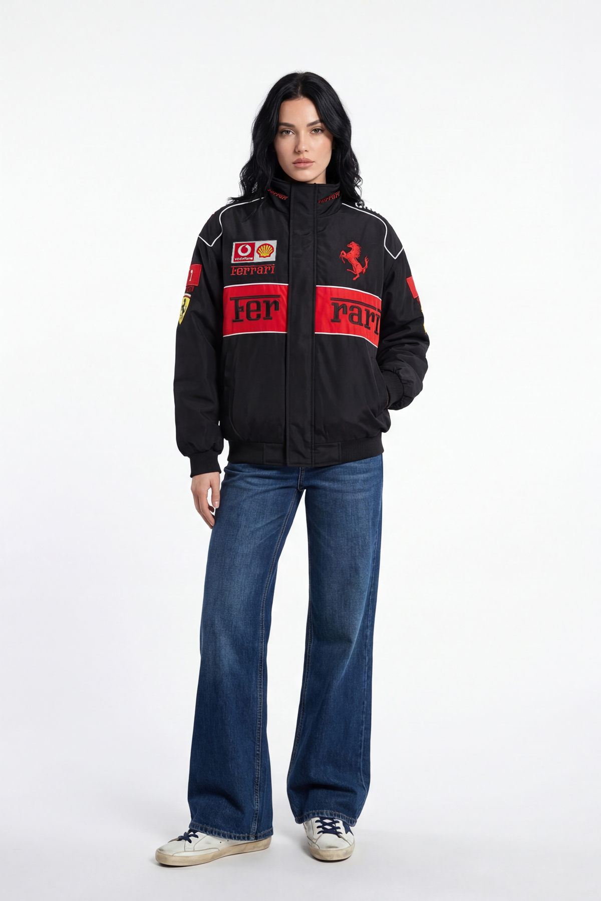 Scuderia Ferrari Vintage Jacket – Black & Red Cavallino