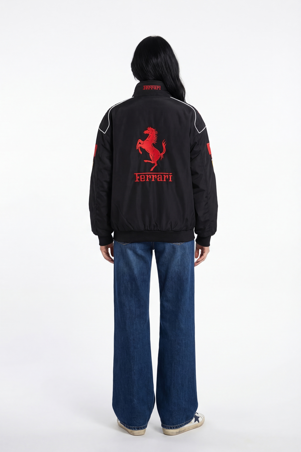 Scuderia Ferrari Vintage Jacket – Black & Red Cavallino