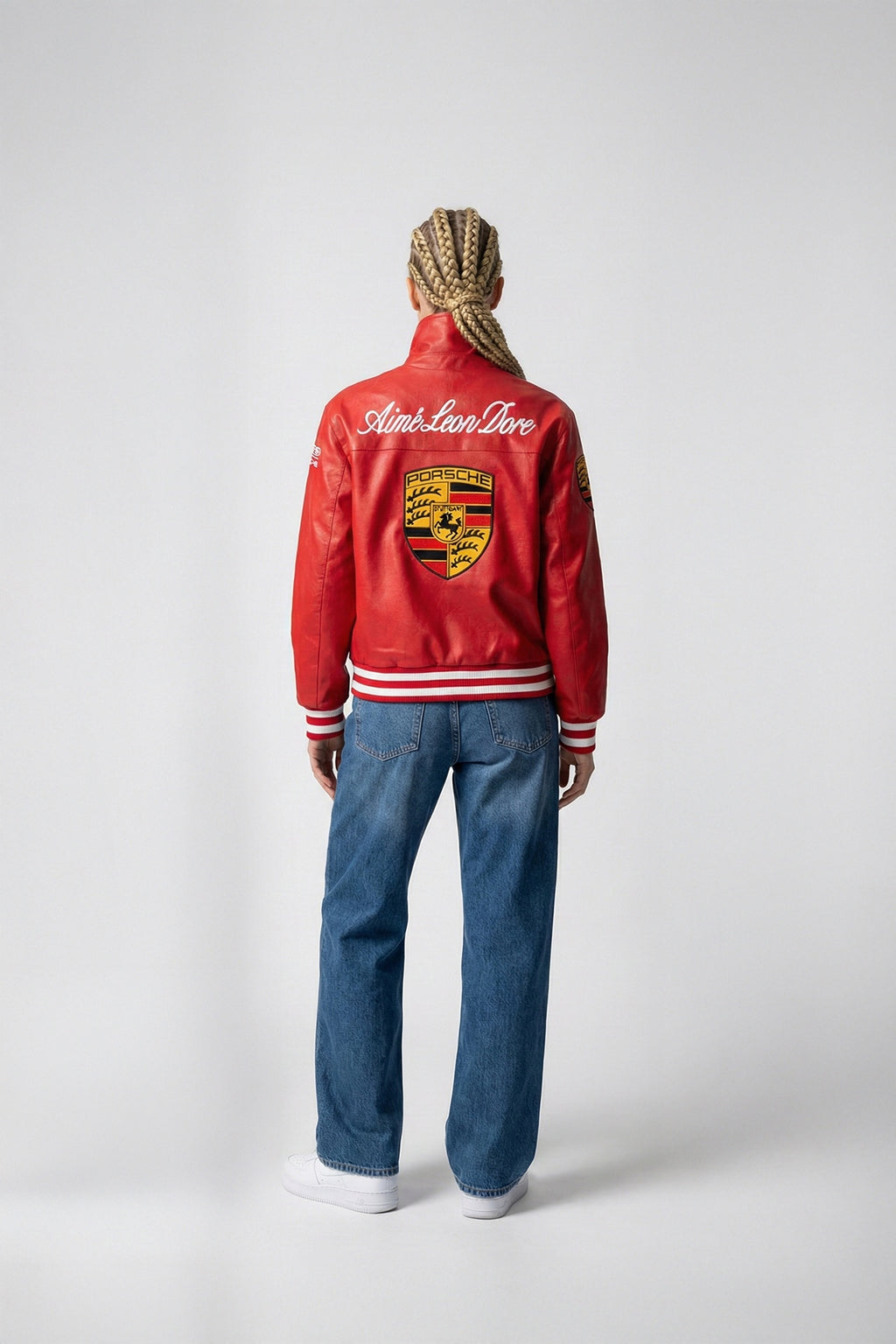 Porsche Vintage Leather Jacket – Red & White