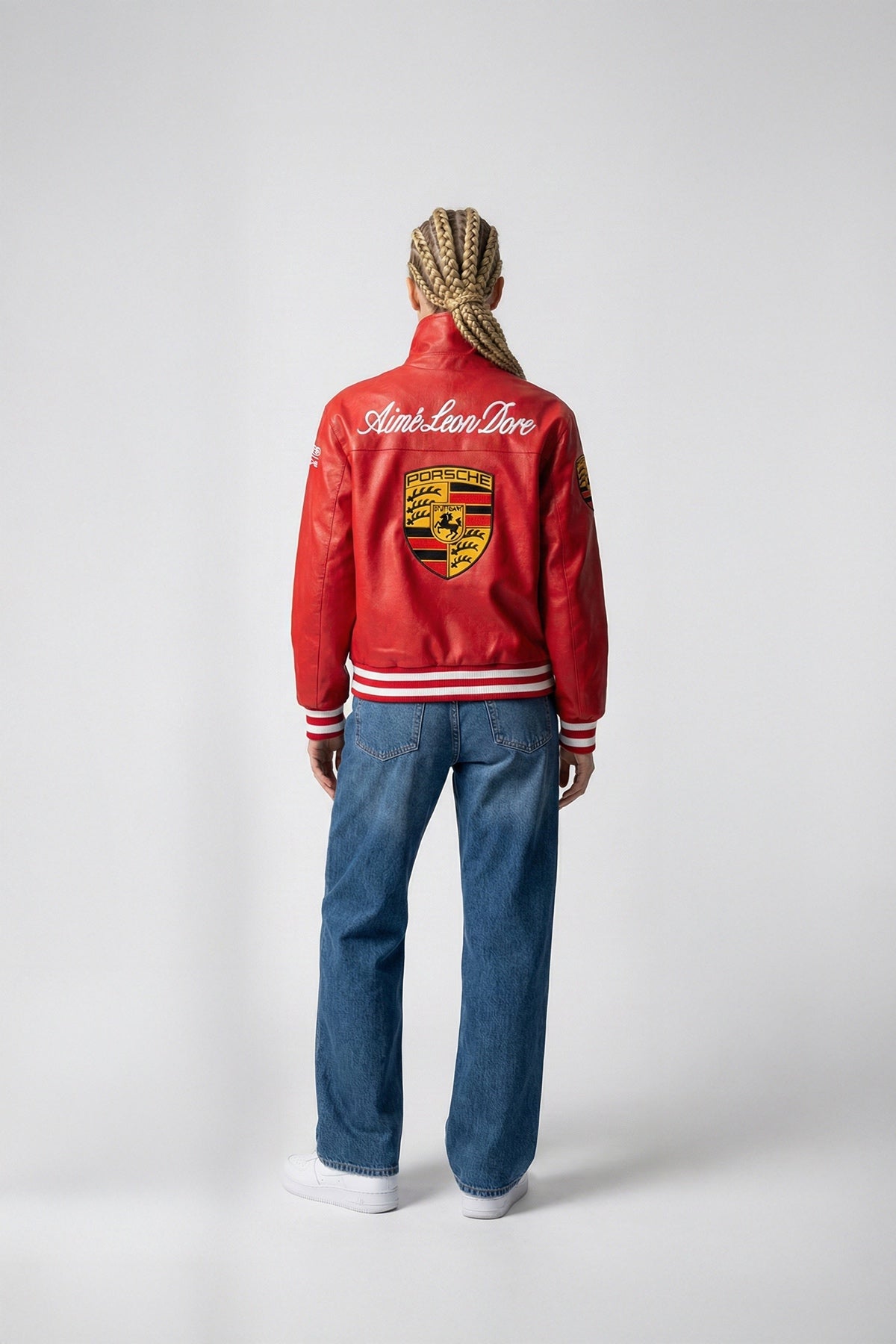 Porsche Vintage Leather Jacket – Red & White