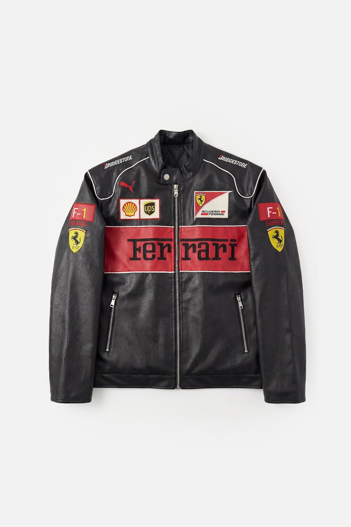 Scuderia Ferrari Vintage Jacket – Stealth Black & Red