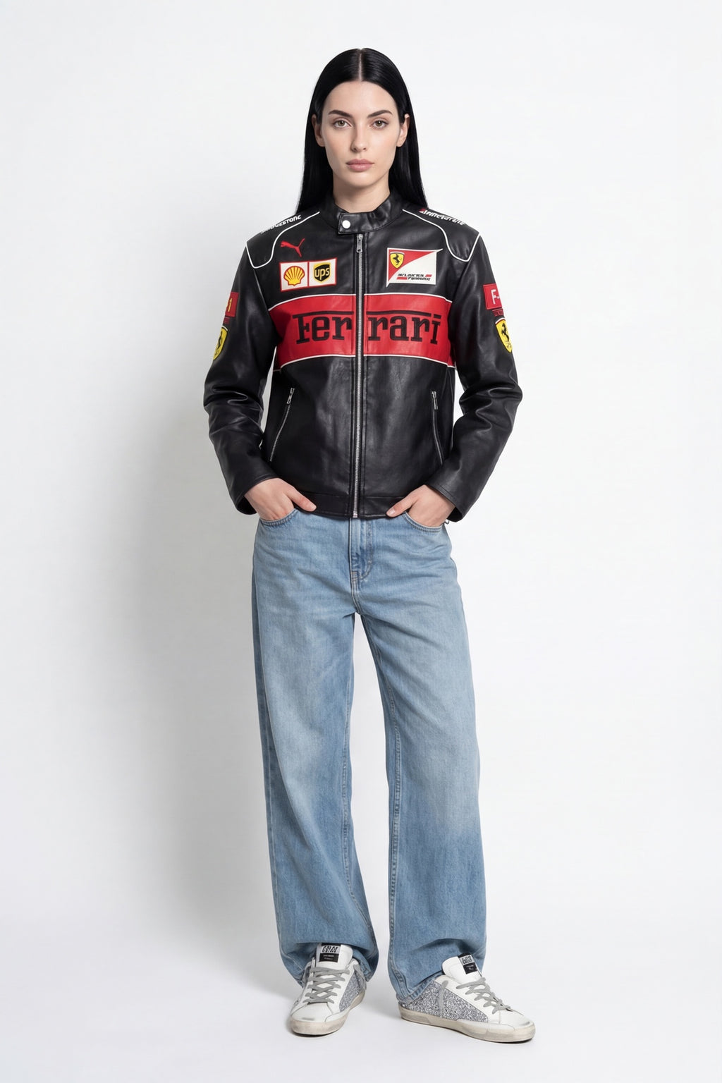 Scuderia Ferrari Vintage Jacket – Stealth Black & Red