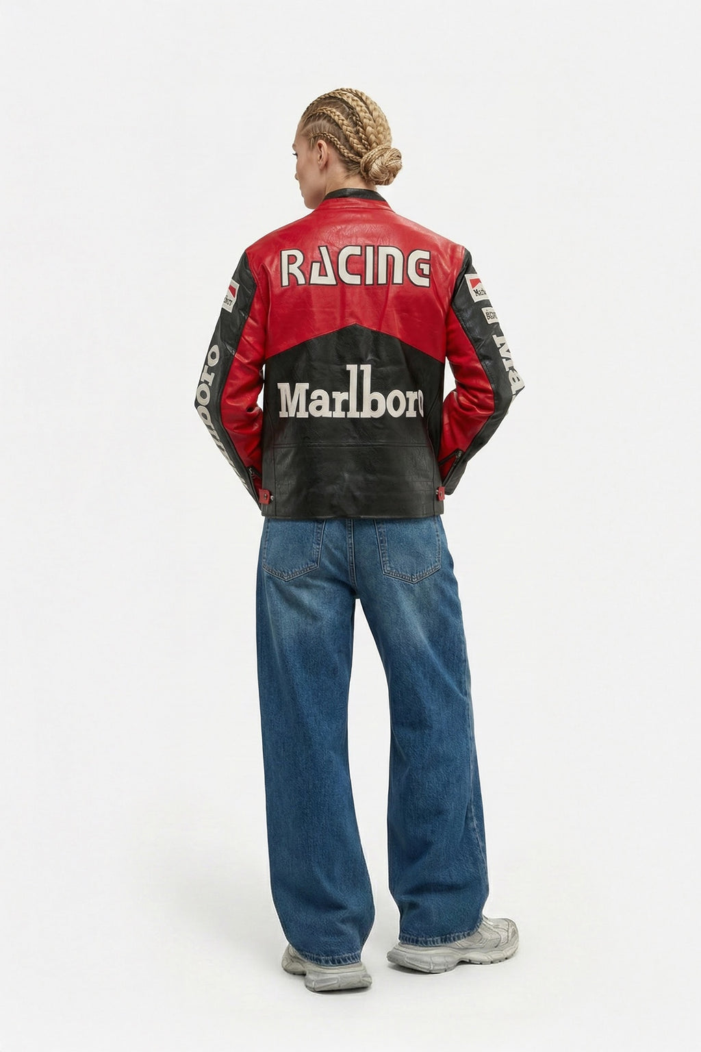 Marlboro Vintage Leather Jacket – Red & Black