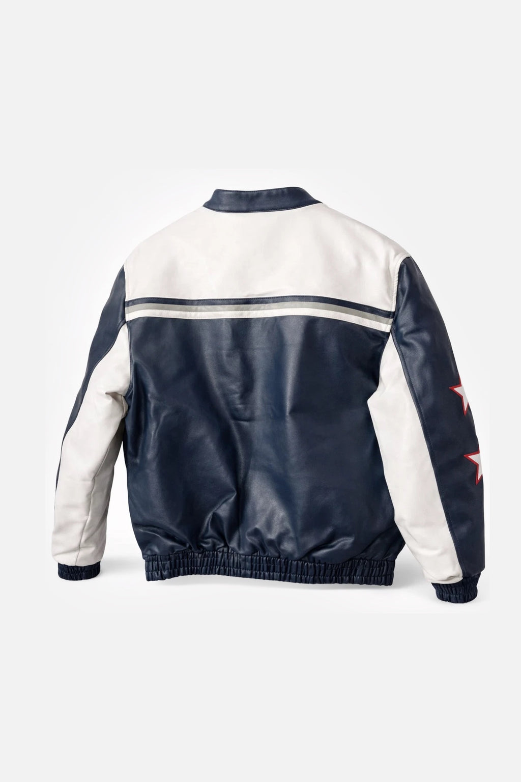 Oracle Red Bull Vintage Leather Jacket – Navy Blue & White