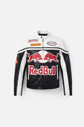 Red Bull Vintage Leather Jacket – Black & White
