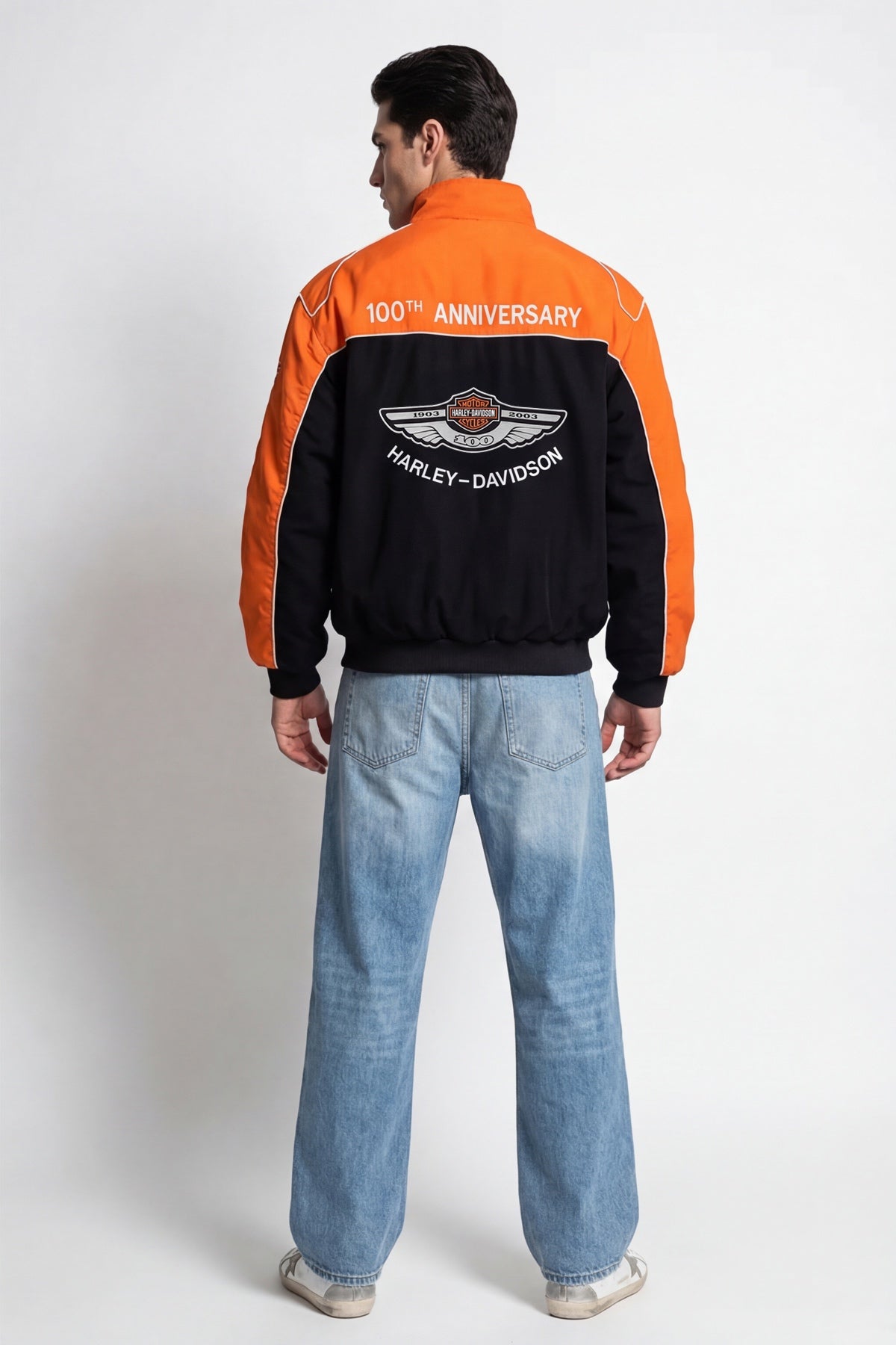 Harley-Davidson 100th Anniversary Vintage Jacket – Orange & Black
