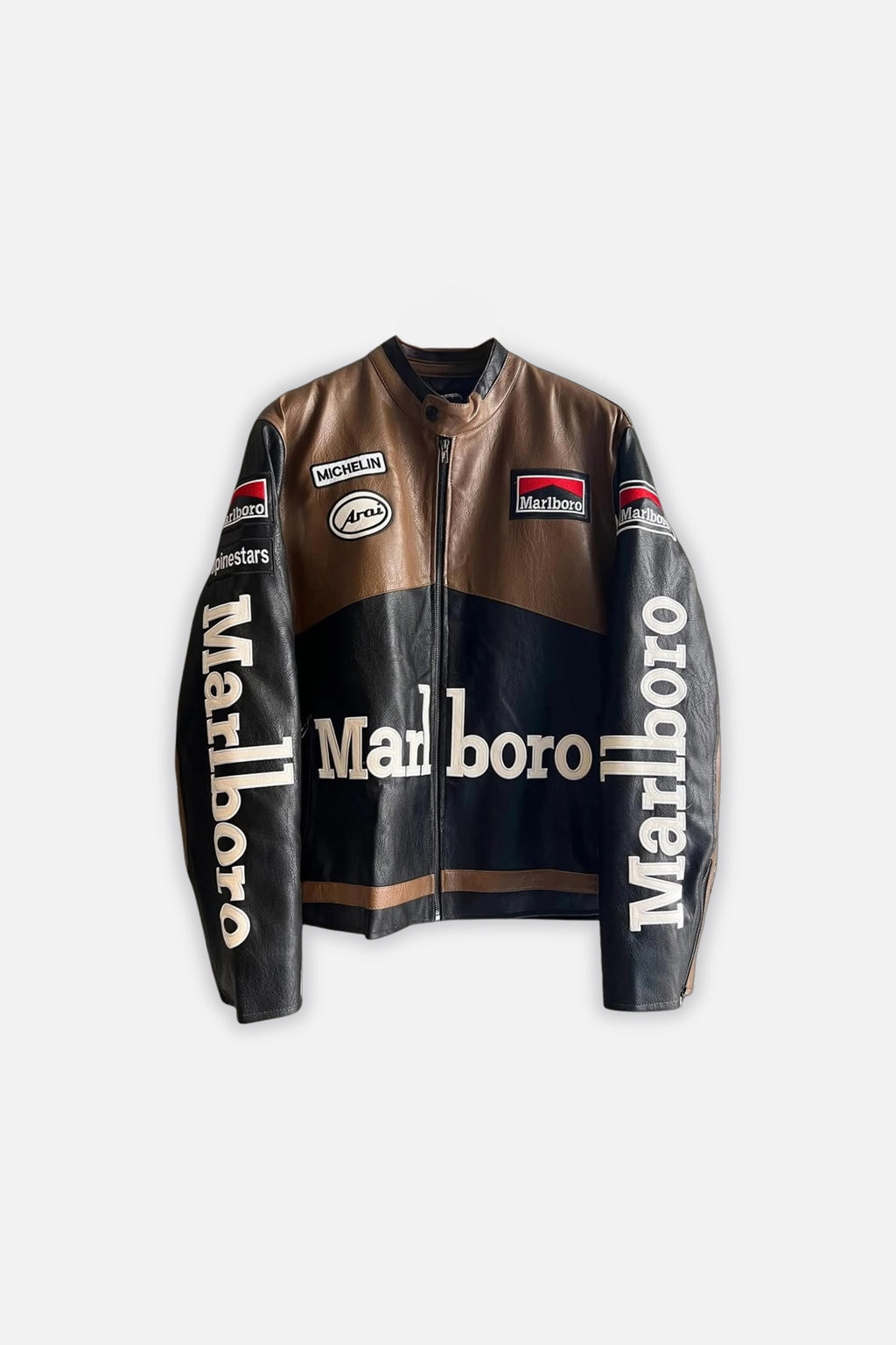 Marlboro Vintage Leather Jacket – Brown & Black
