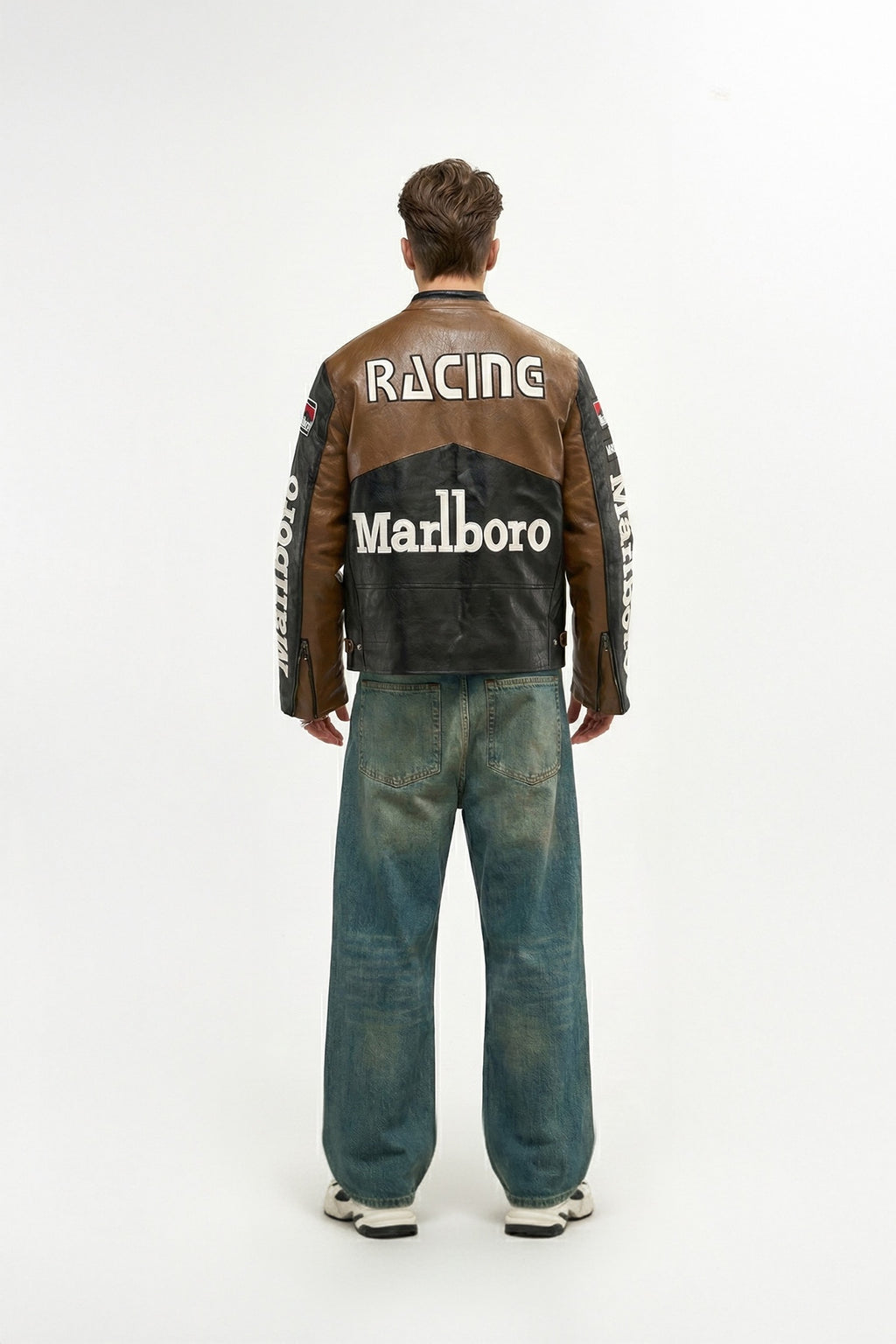Marlboro Vintage Leather Jacket – Brown & Black