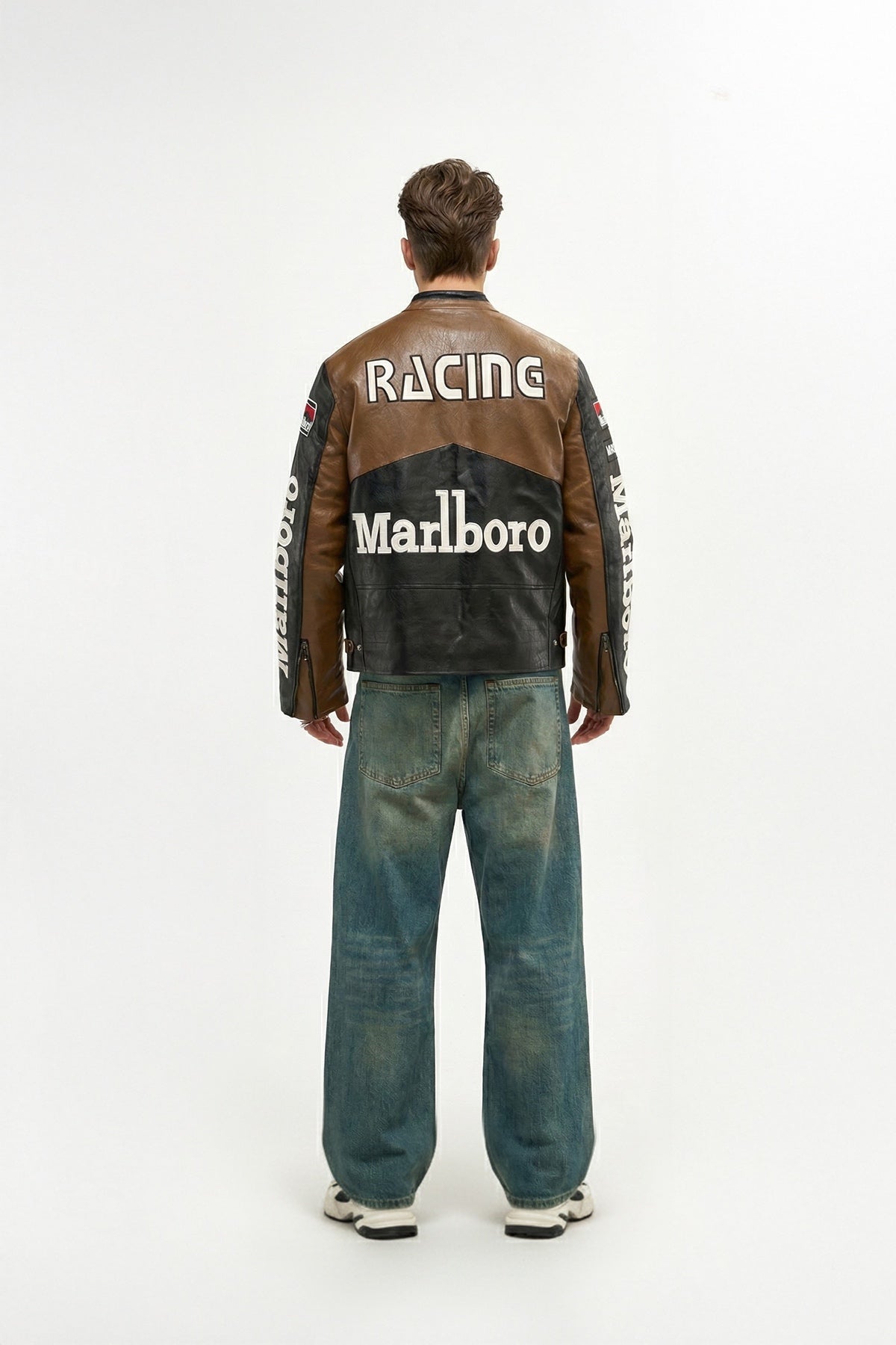 Marlboro Vintage Leather Jacket – Brown & Black