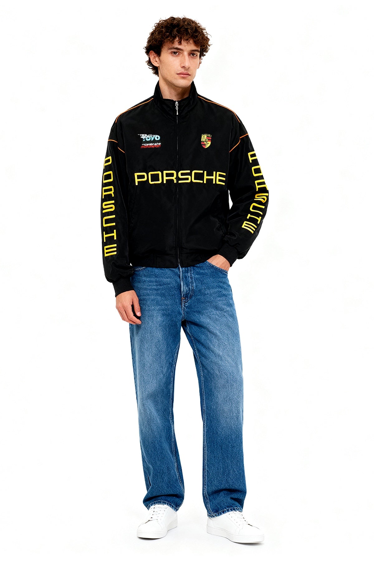 Porsche Vintage Jacket – Black & Gold