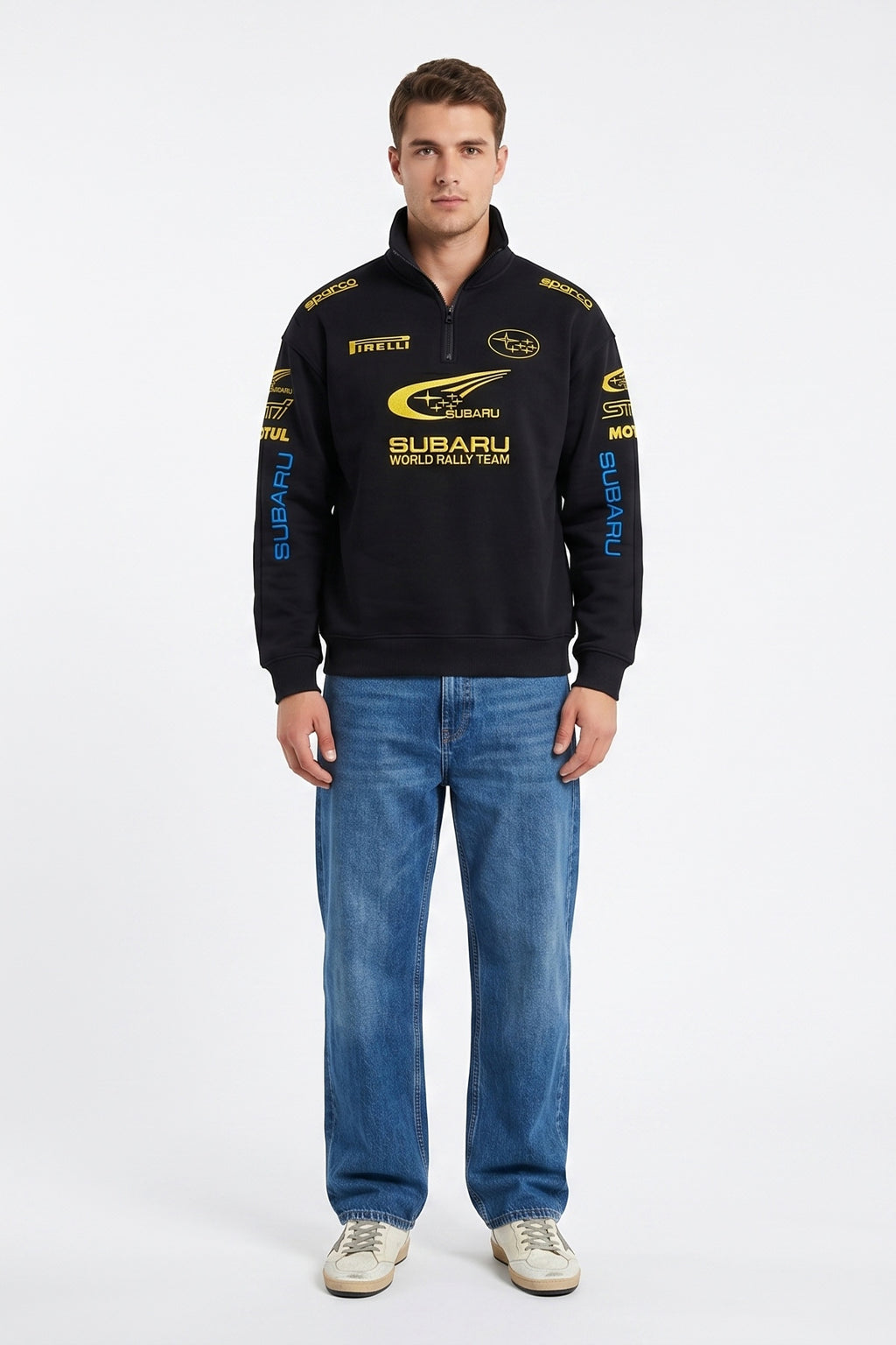 Subaru World Rally Vintage Quarter-Zip – Black